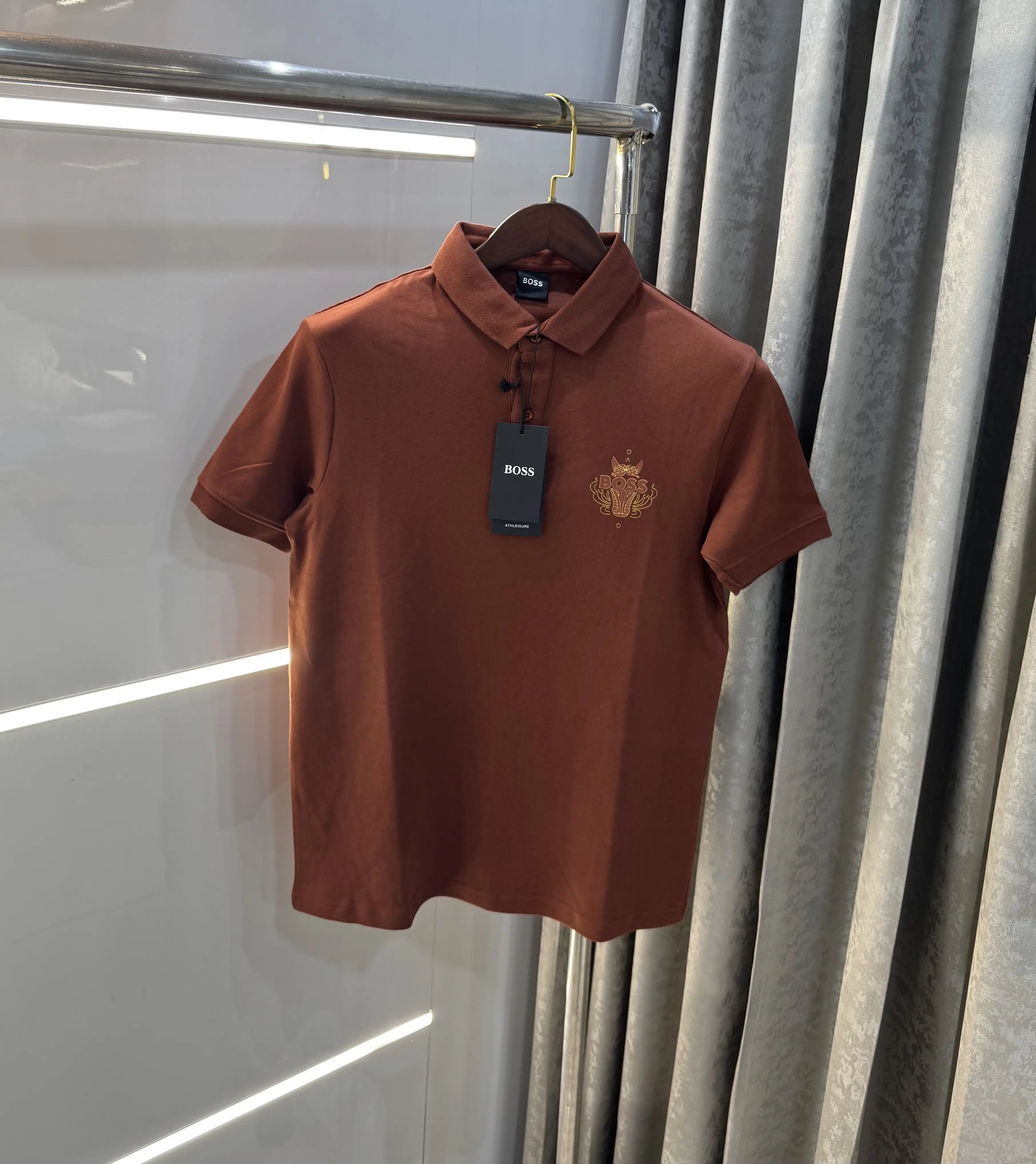 Hugo Boss Brown Logo Work Premium Polo T-shirt Main image