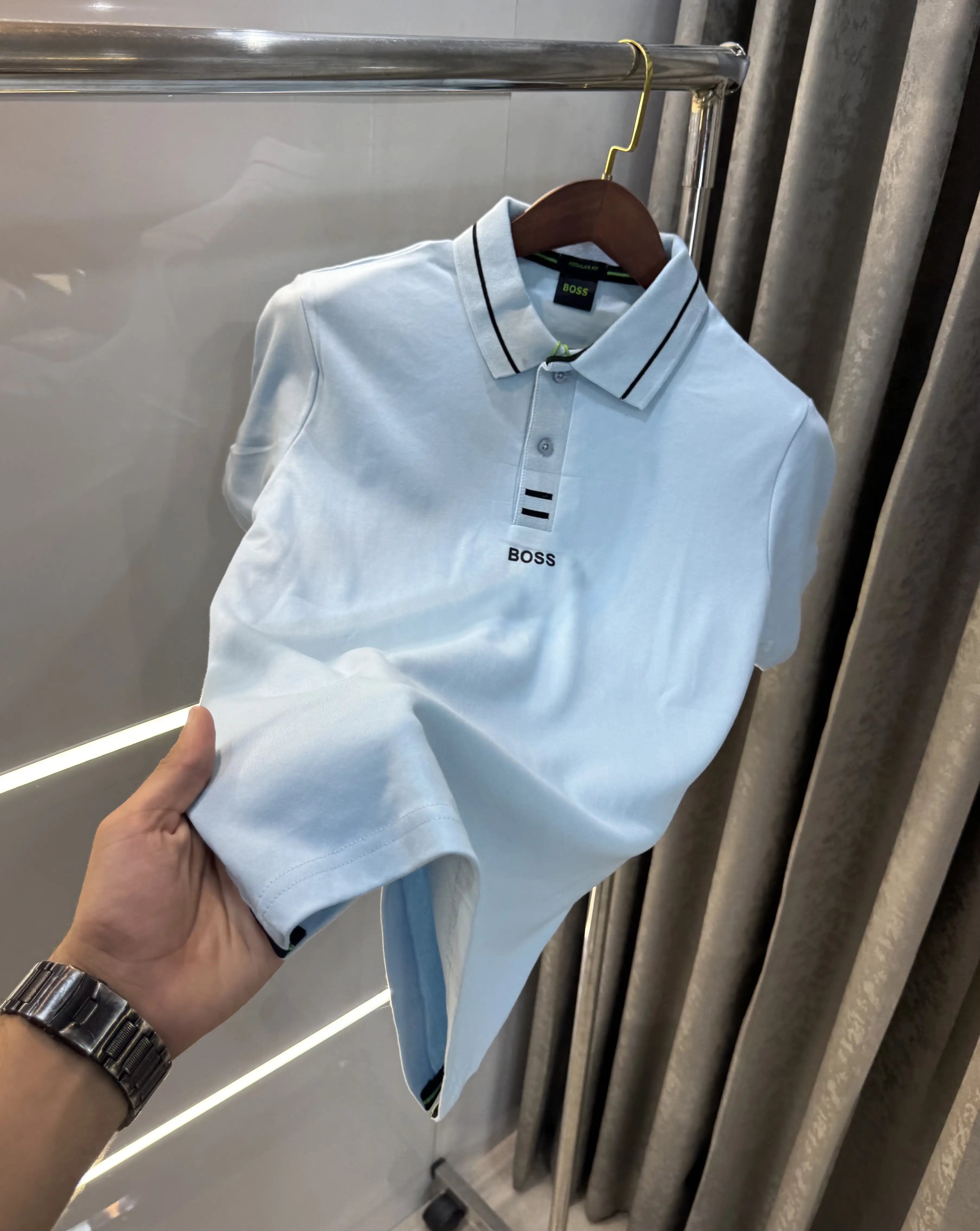 Hugo Boss Sky Blue Logo Work Premium Polo T-shirt Main image