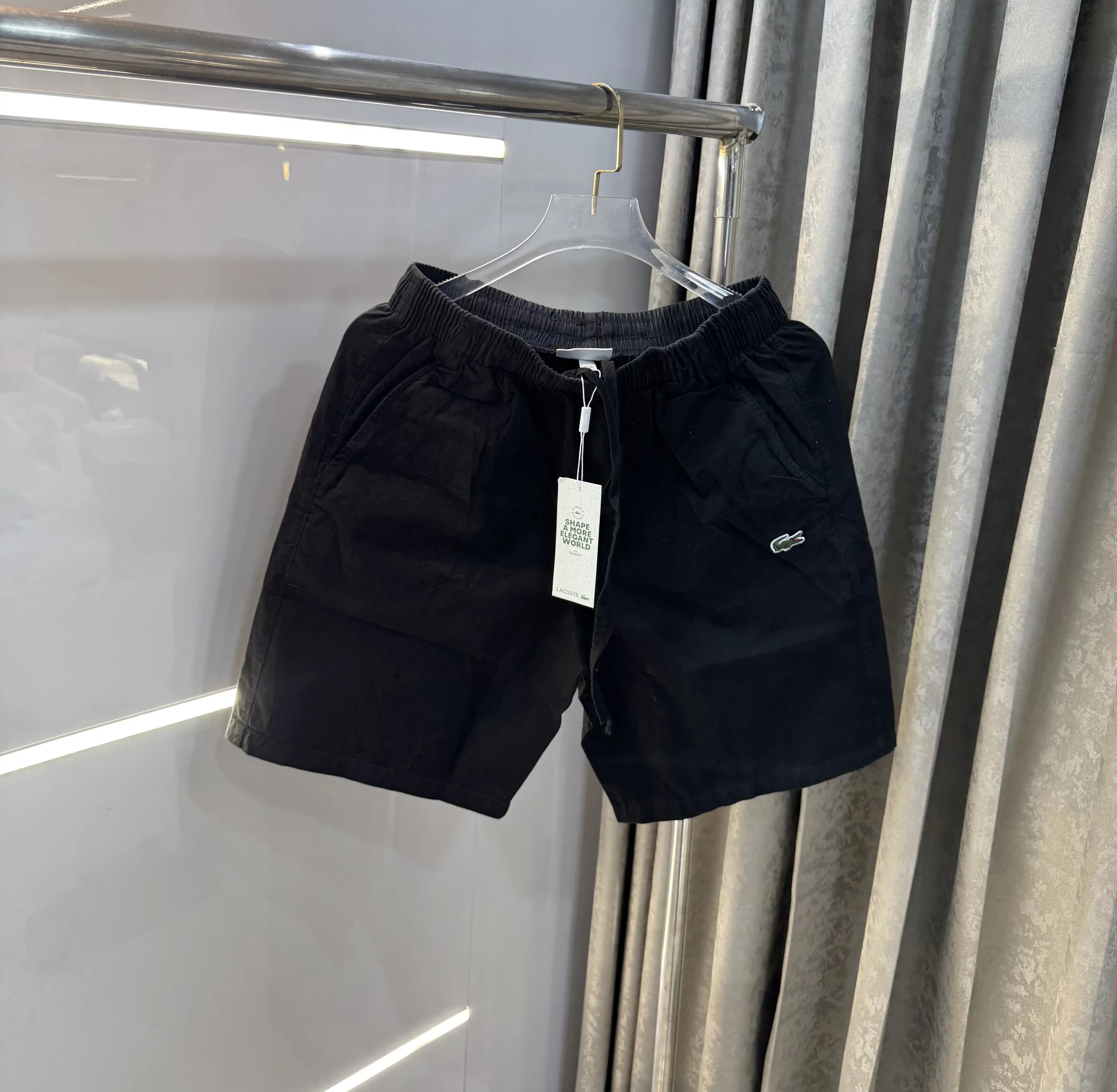 Lacoste Black Embroidery Logo Premium 🩳Shorts Main image