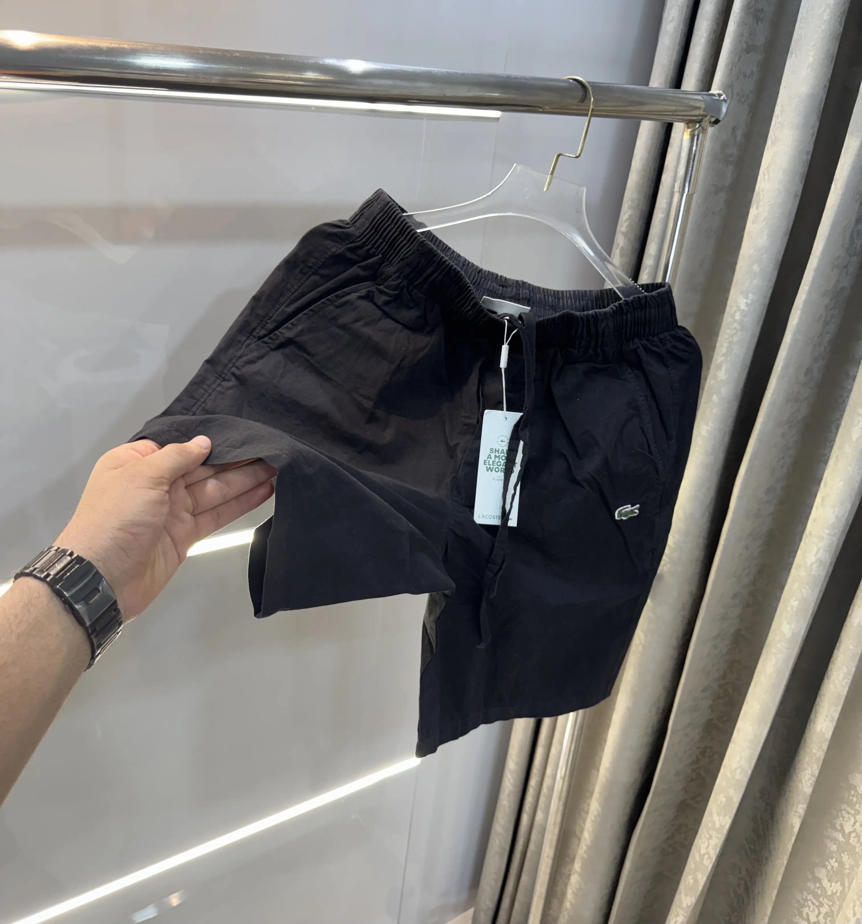 Lacoste Black Embroidery Logo Premium 🩳Shorts Secondary image