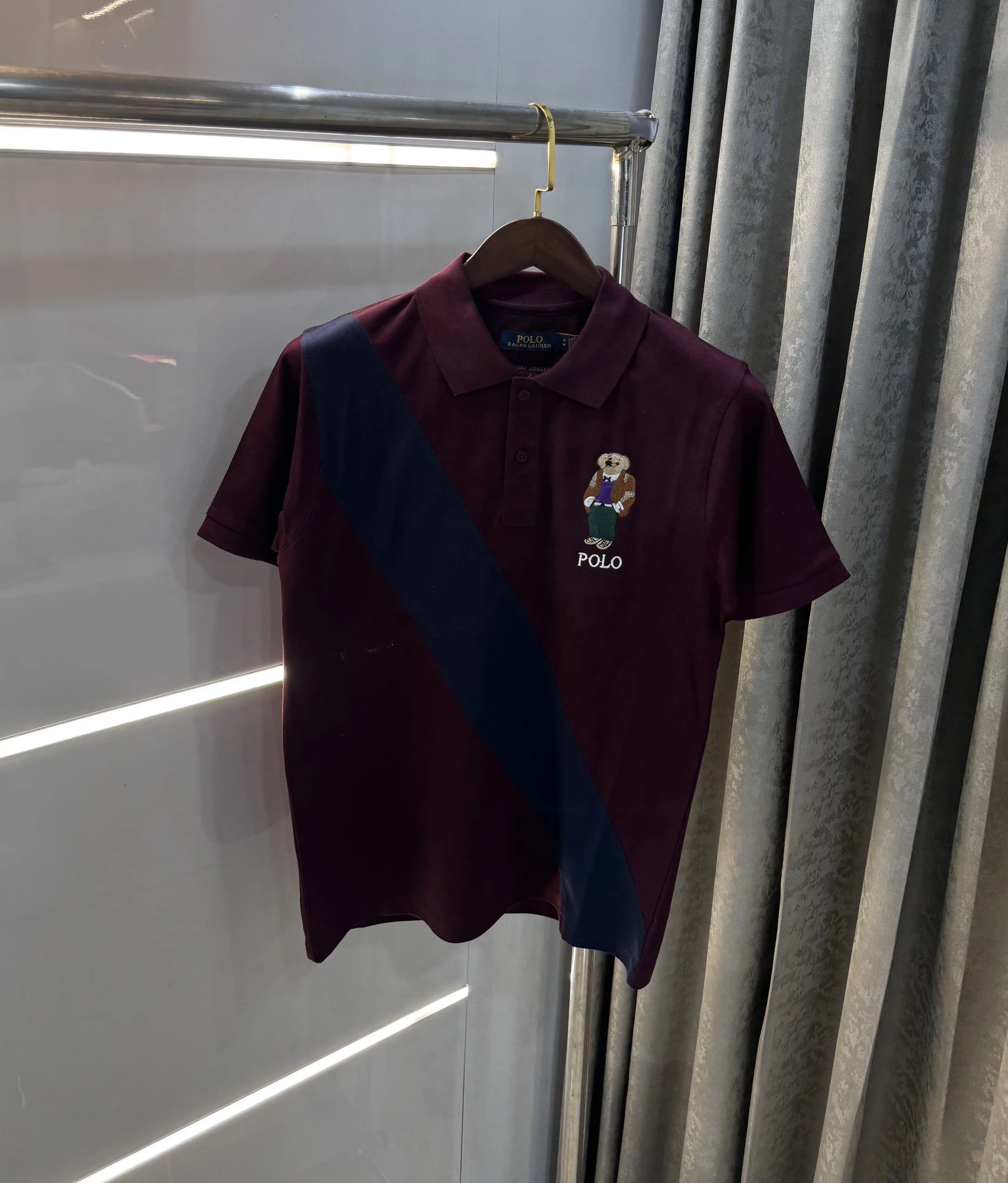 Ralph Lauren Wine Logo Work Premium Polo T-shirt Secondary image
