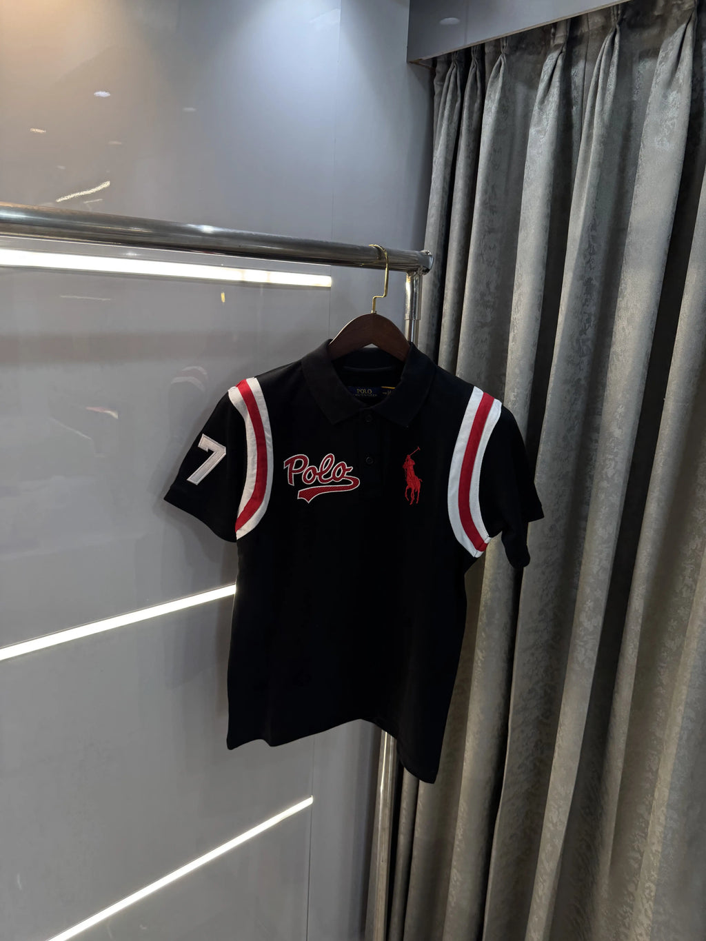 Ralph Lauren Black Logo Work Premium Polo T-shirt