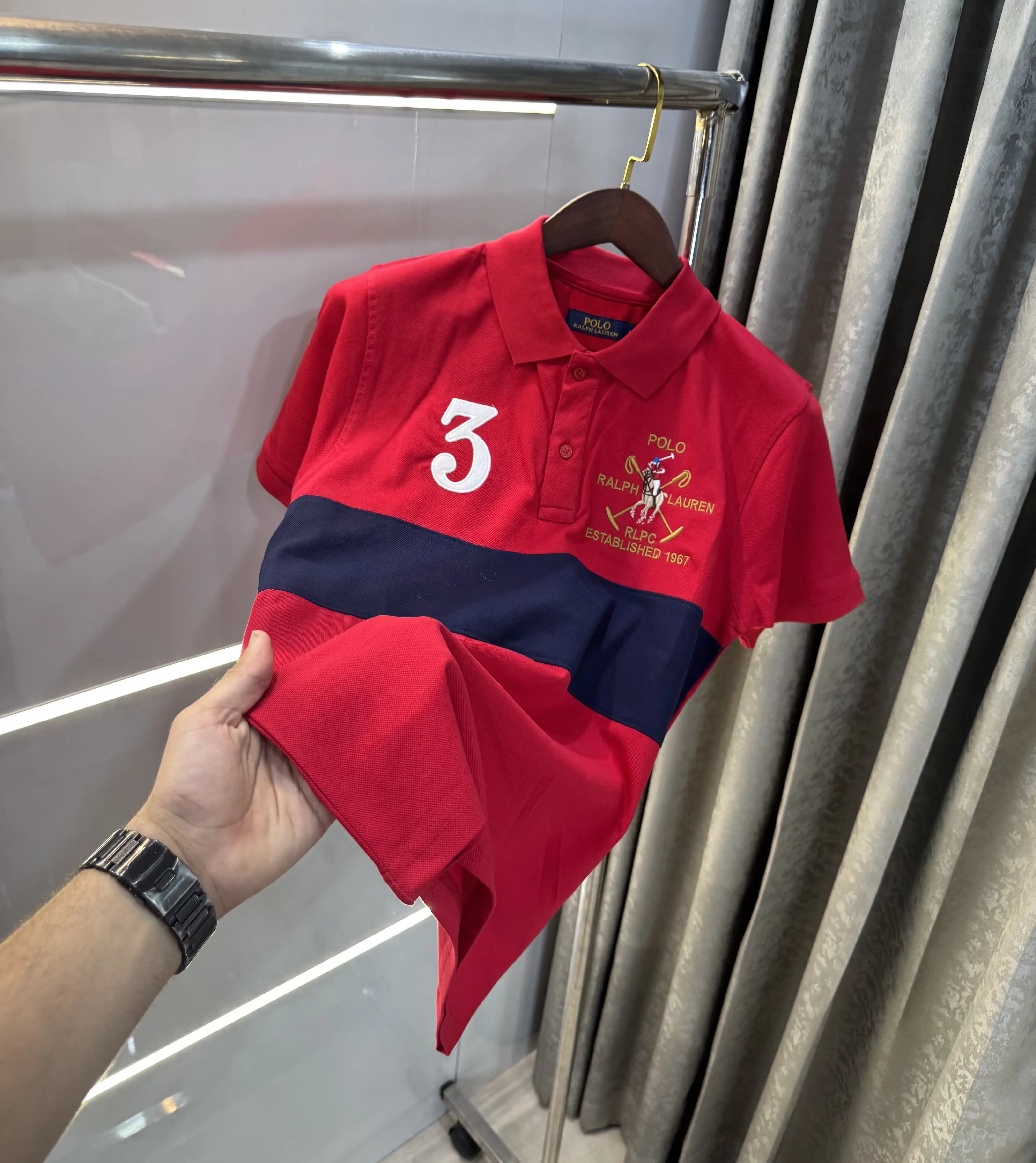 Ralph Lauren Red Logo Work Premium Polo T-shirt Main image