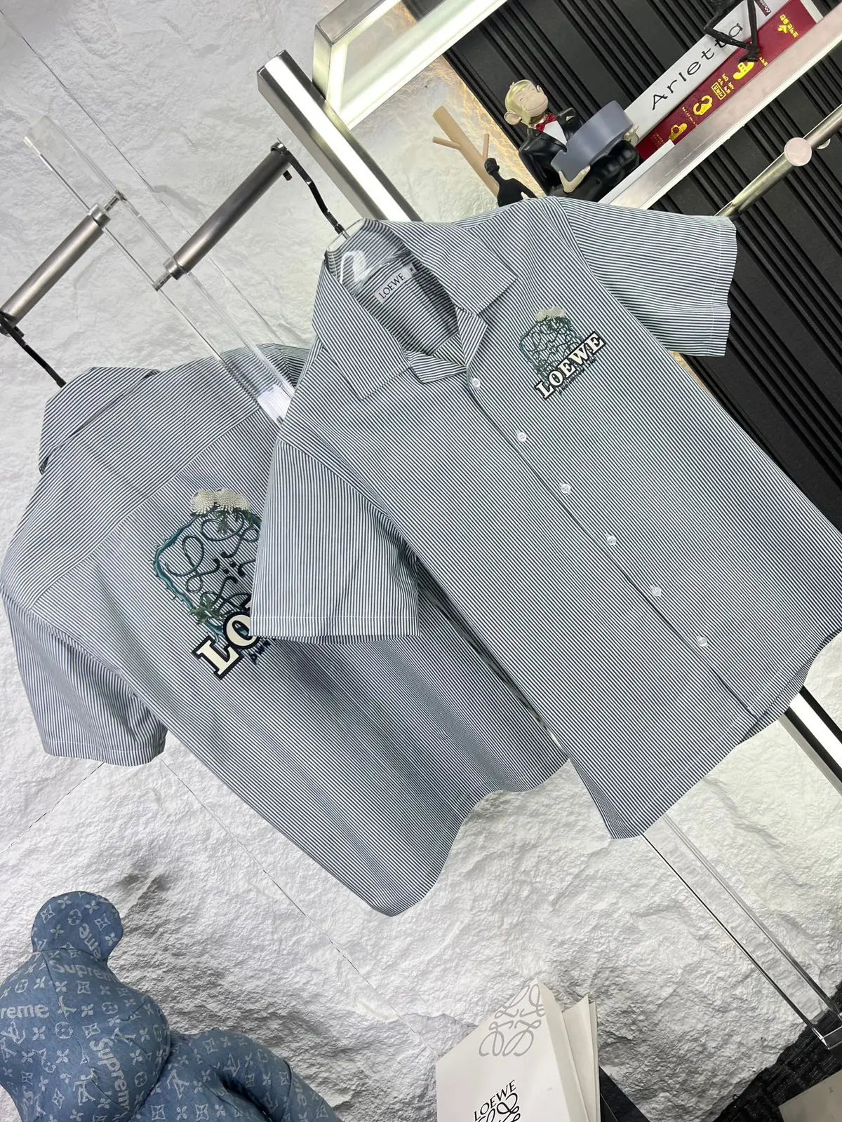 Loewe Dark Green Logo Work Premium Shirt Main image