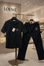 Loewe Black Embroidery Logo Premium Linen Cord Set