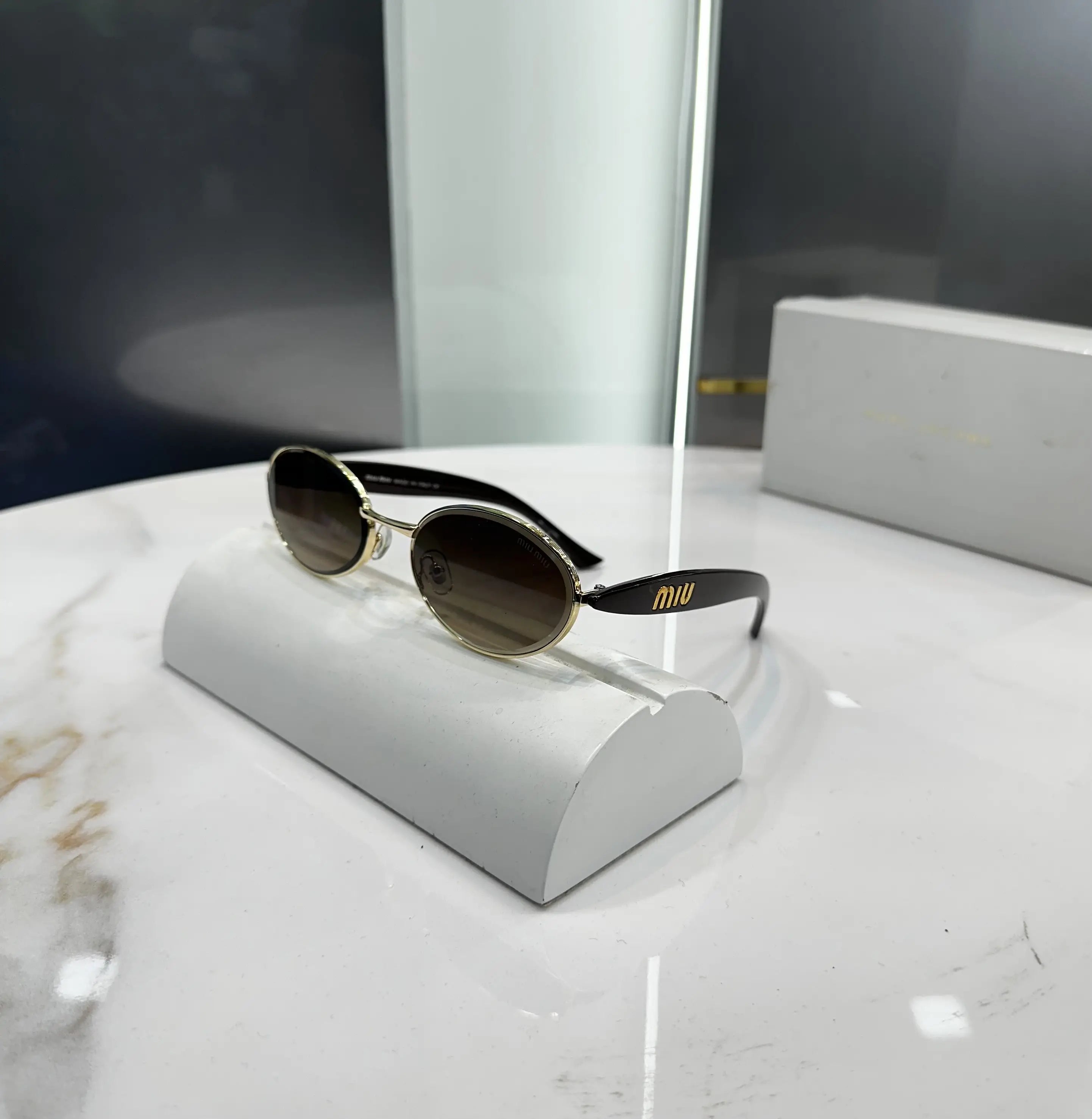Miu Miu Gold Brown Premium Shades 011