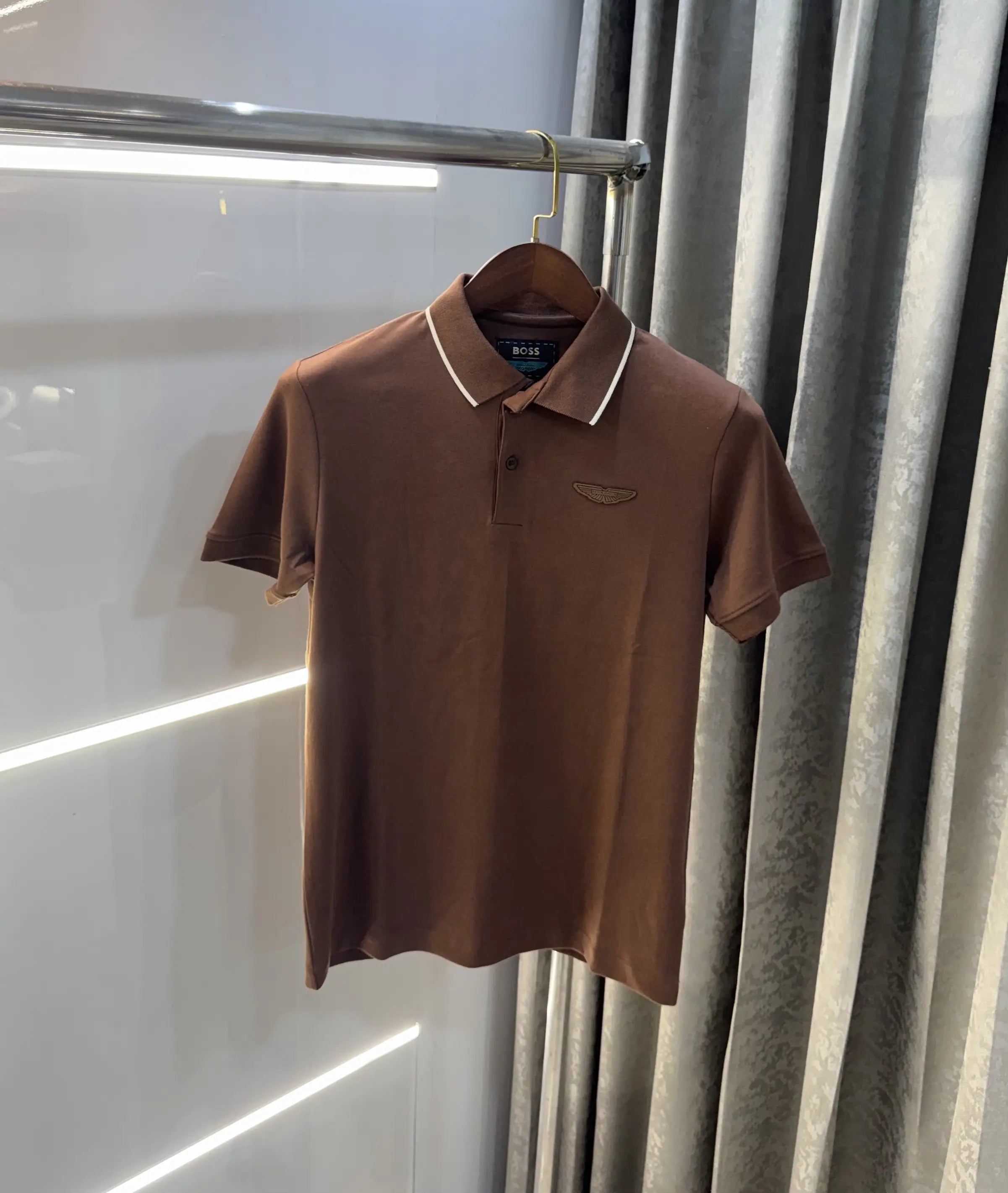 Hug o Boss aston martin edition Brown Logo Work Premium Polo T-shirt Secondary image