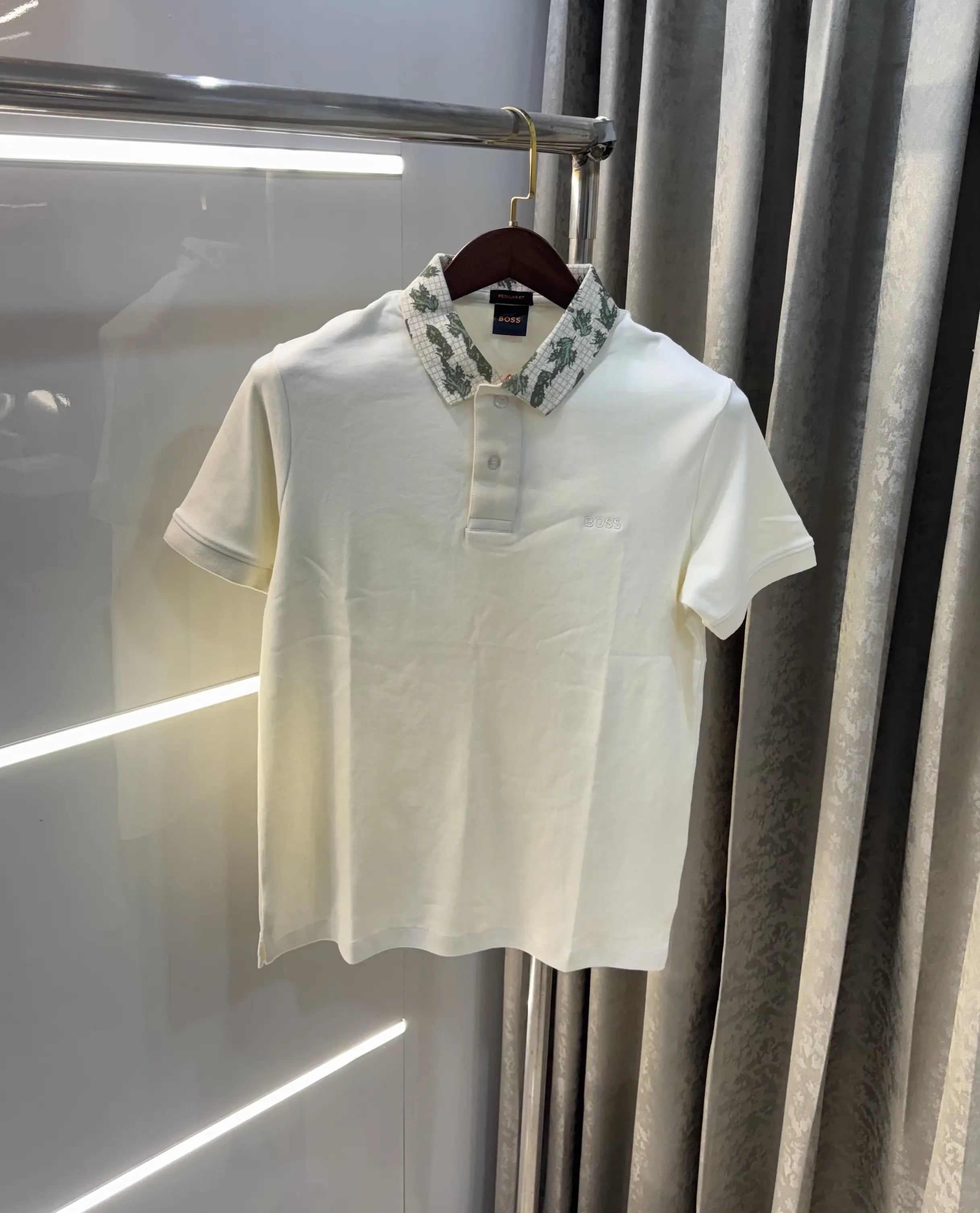 Hug o Boss Cream Logo Work Premium Polo T-shirt Secondary image