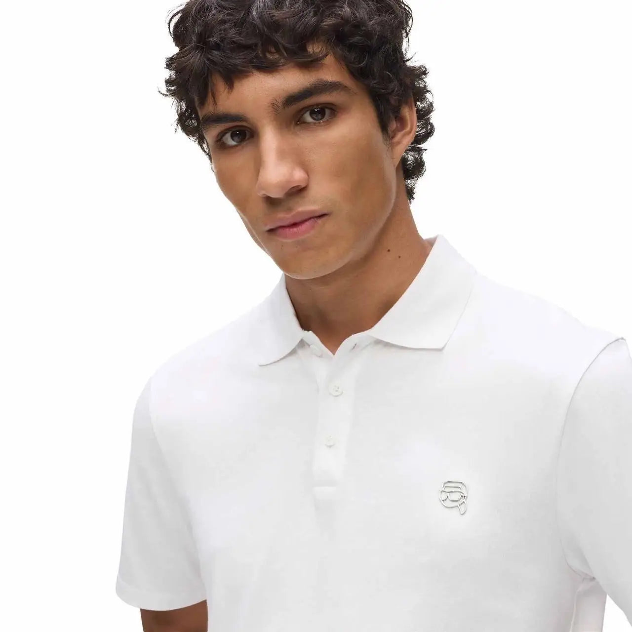 Karl Lagerfled White Imported Polo T-Shirt Main image