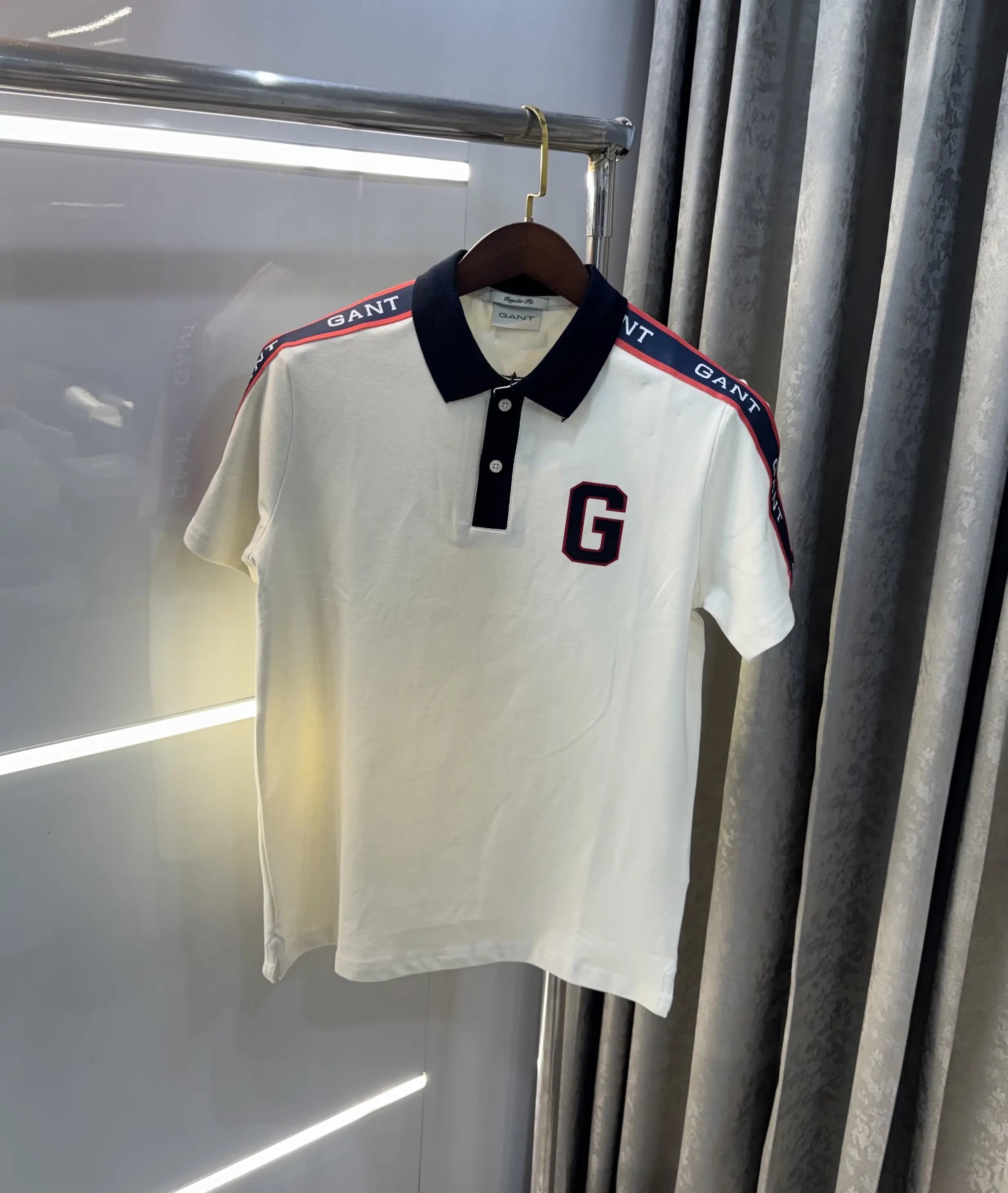 Gant Cream Logo Work Premium Polo T-shirt