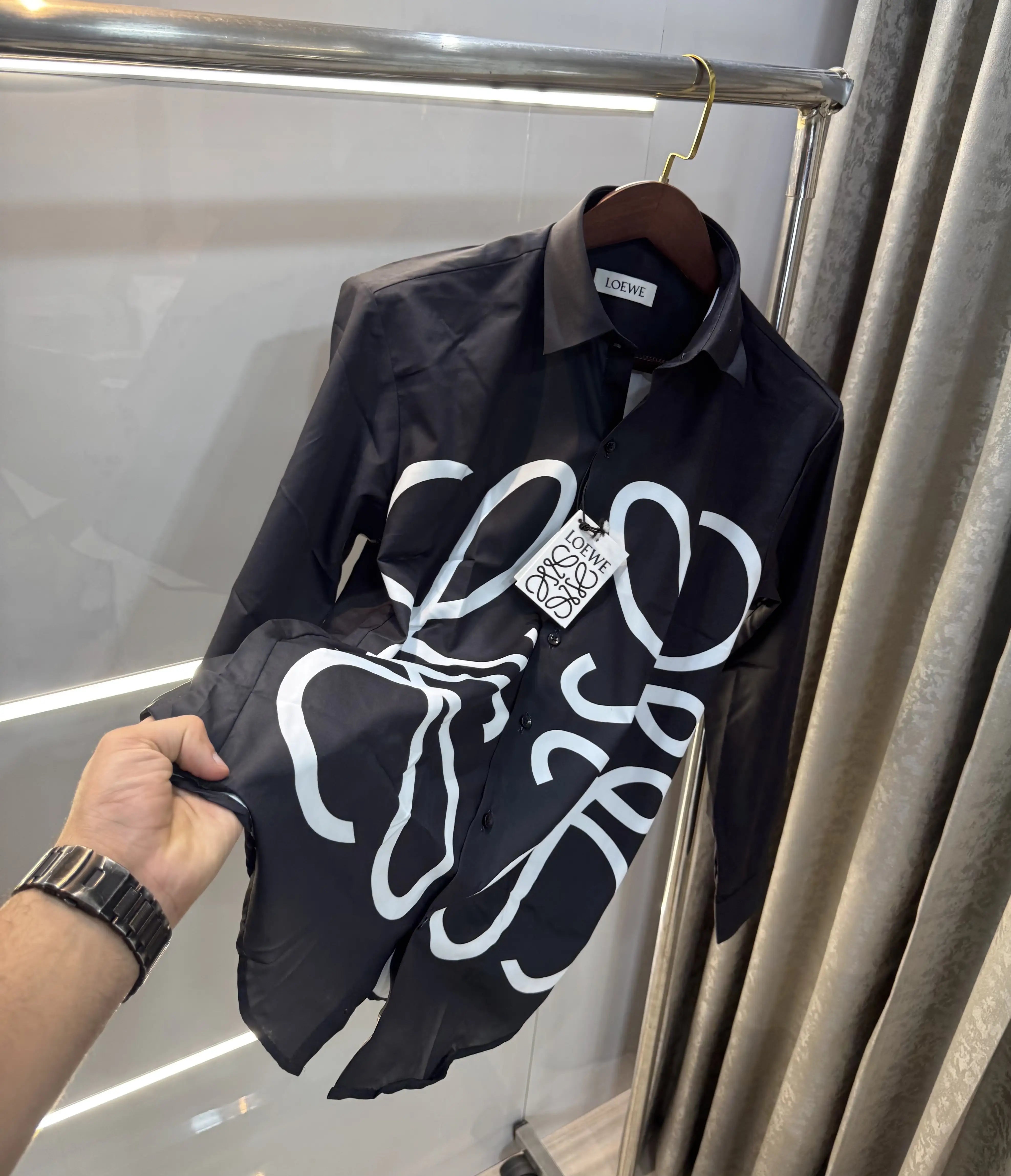 Loewe Black Designer Premium Shirt Main image