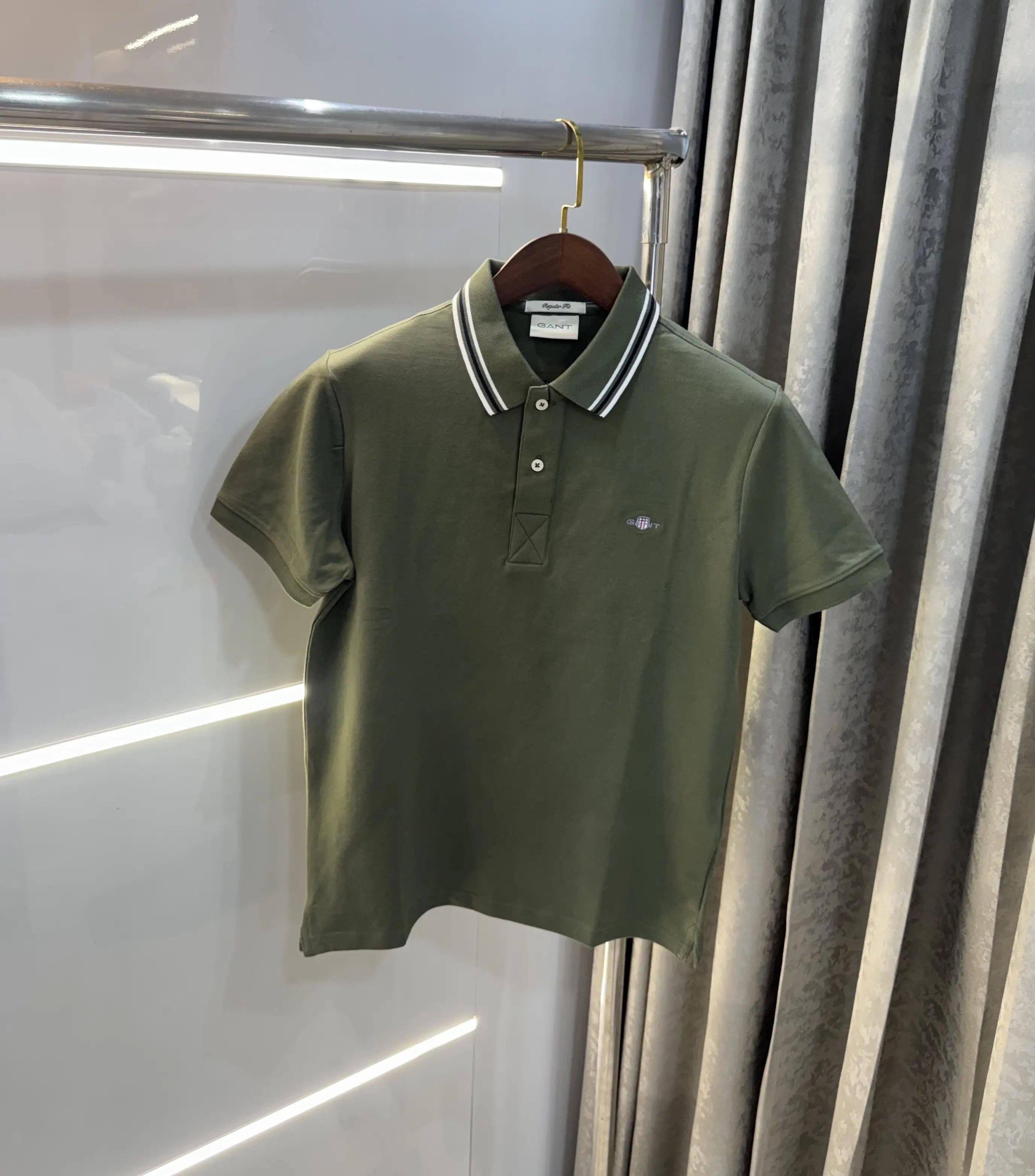 Gant Olive Green Logo Work Premium Polo T-shirt Secondary image