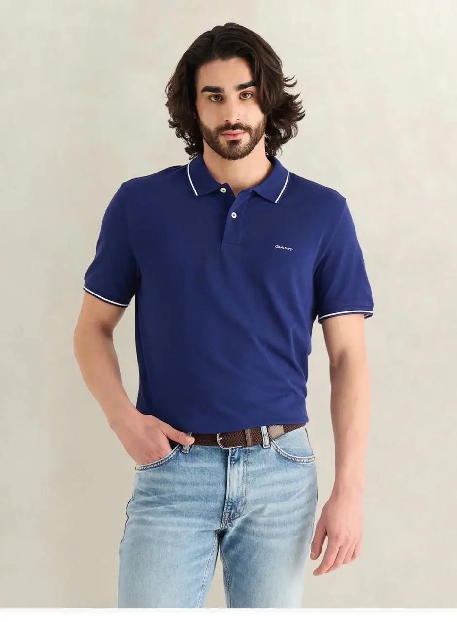 Gant Petrol Blue Logo Work Premium Polo T-shirt Main image