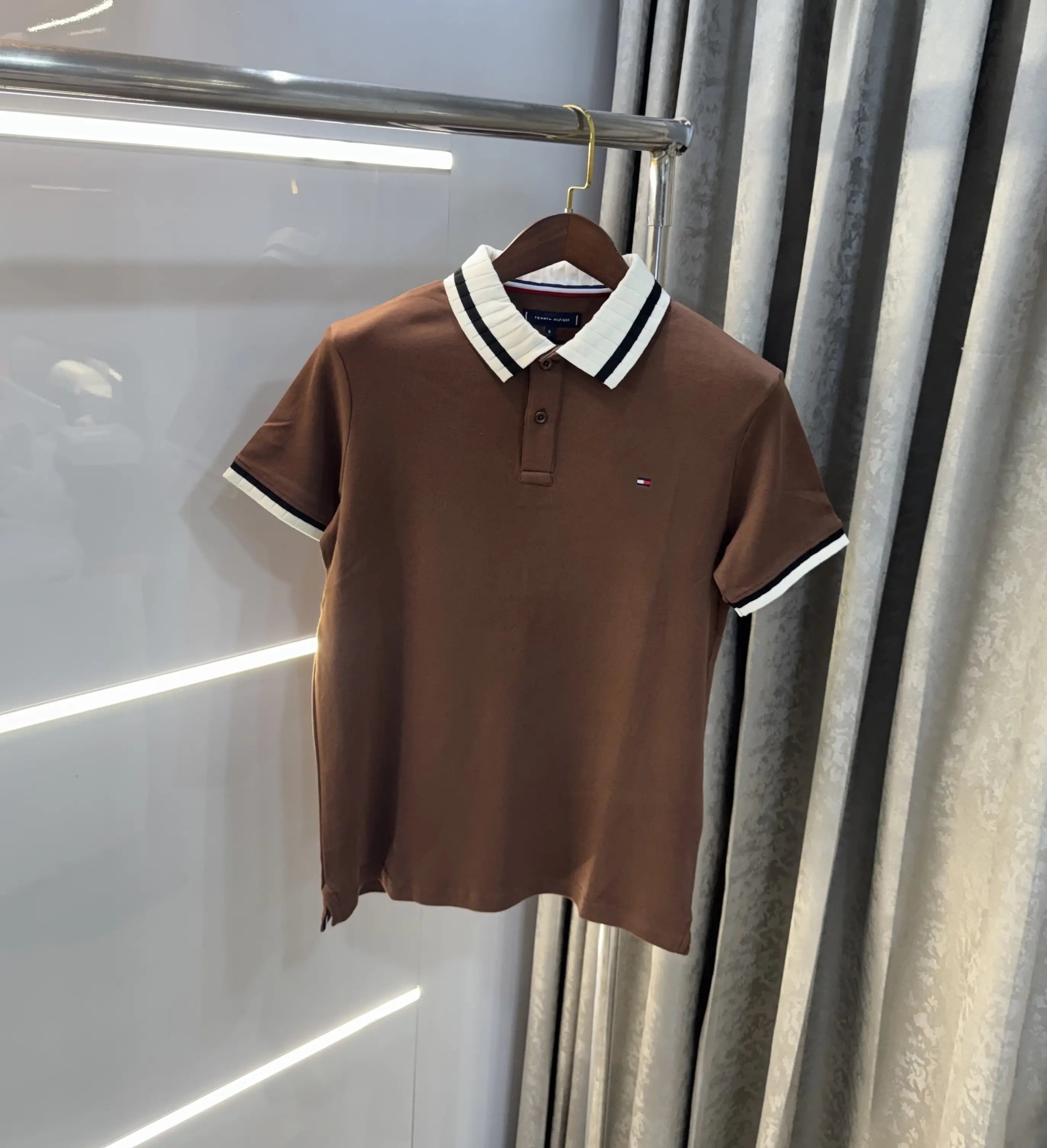 Tommy Hilfiger Brown Premium Polo T-shirt Secondary image