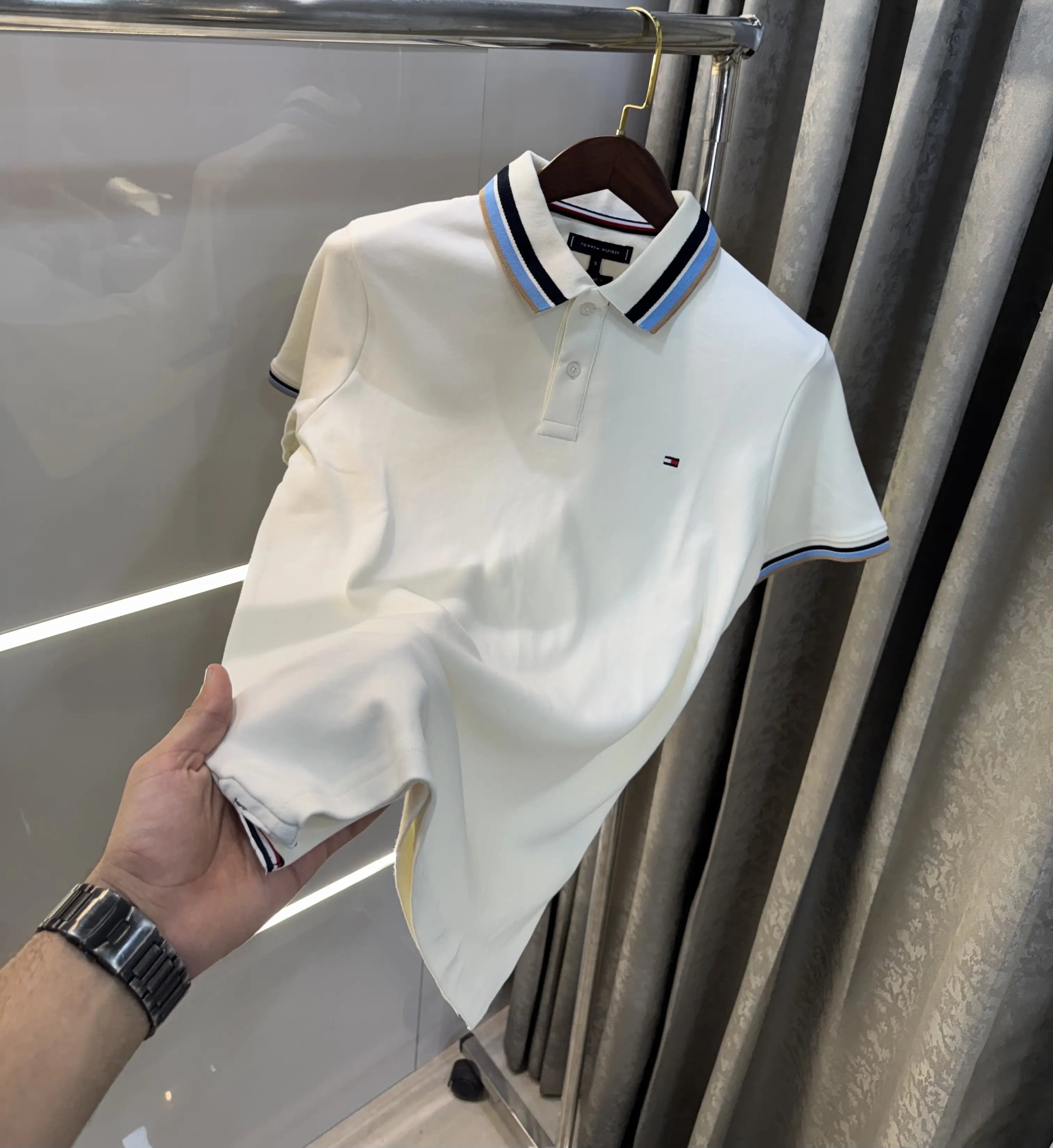Tommy Hilfiger Cream Premium Polo T-shirt Secondary image