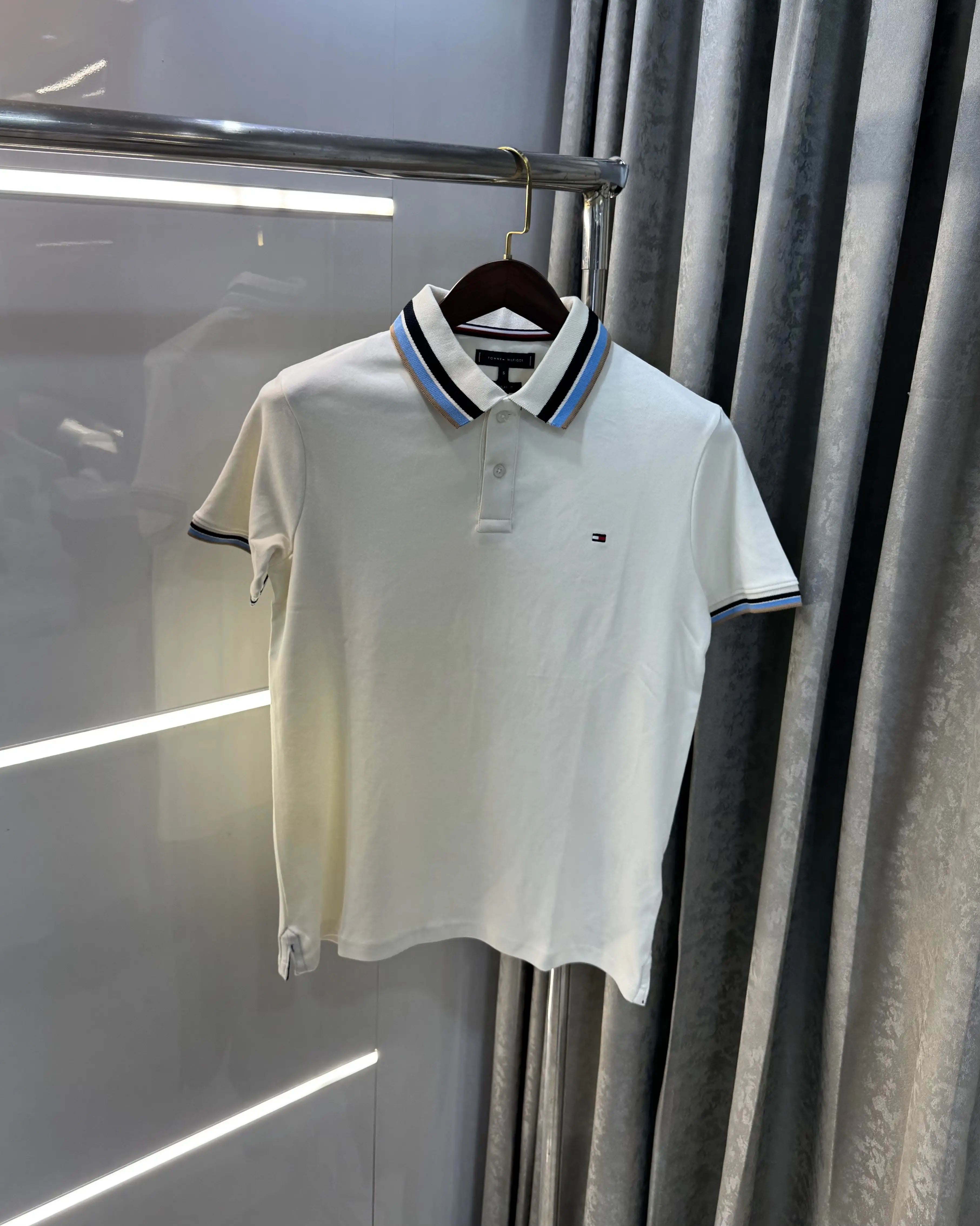 Tommy Hilfiger Cream Premium Polo T-shirt