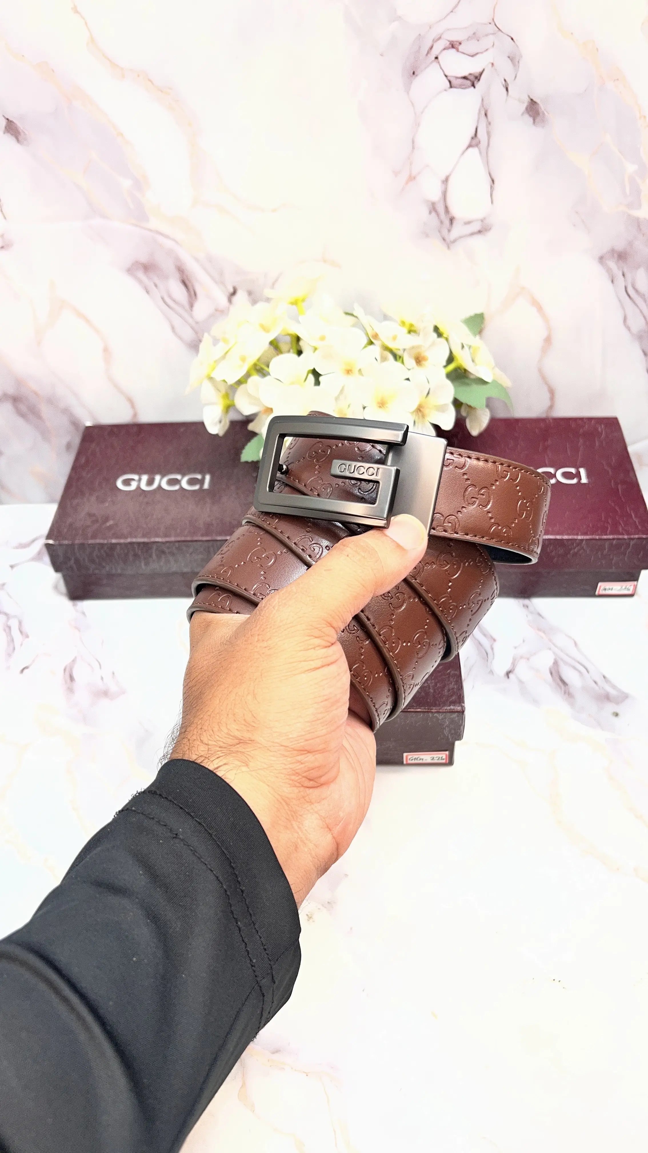 GUCCI PREMIUM QUALITY IMPORTED EMBOSSED STRIP WITH OG BOX