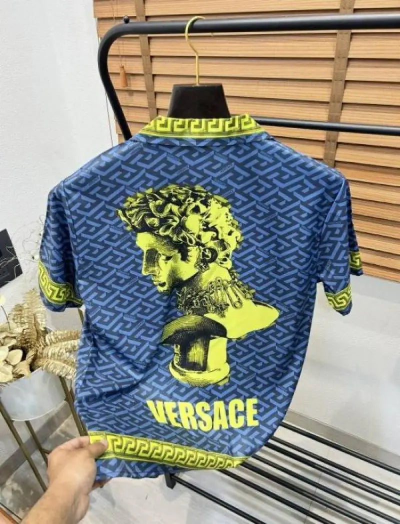 Versac_e Printed Turkey Imported Premium Half Shirt
