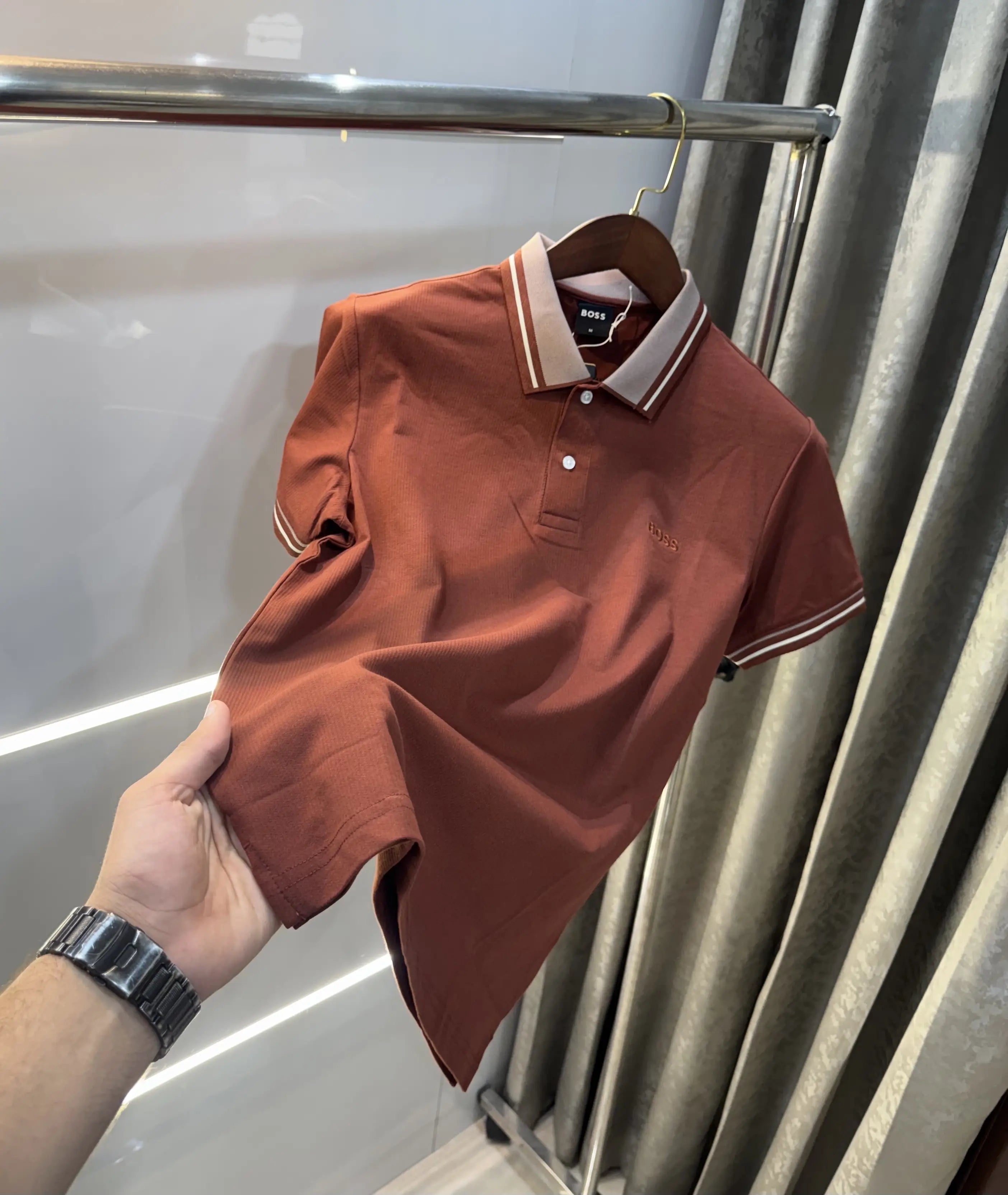 Hugo Boss Rust Embroidery Logo Premium Polo T-shirt Secondary image