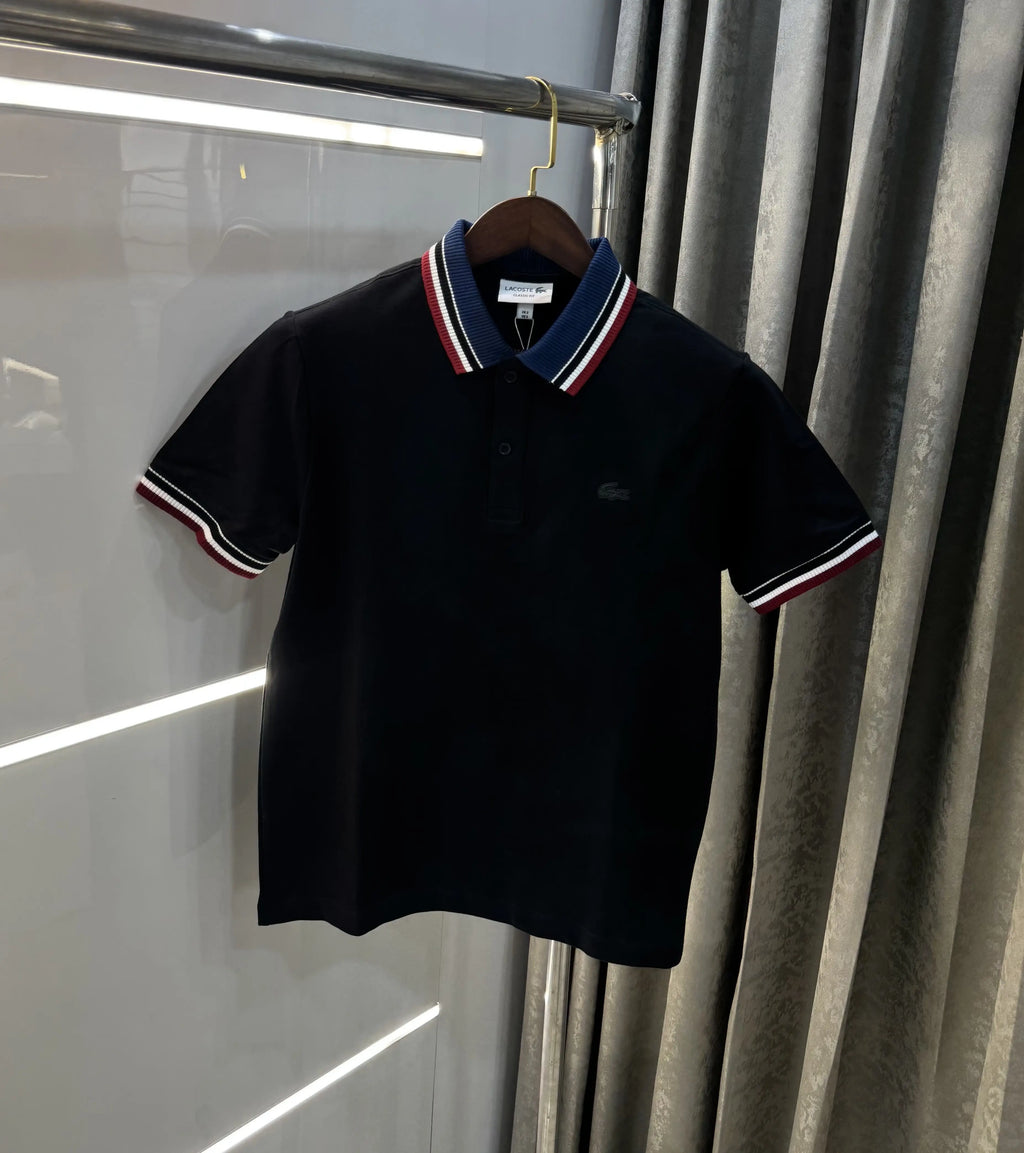 Lacost e Black Logo Work Premium Polo T-Shirt