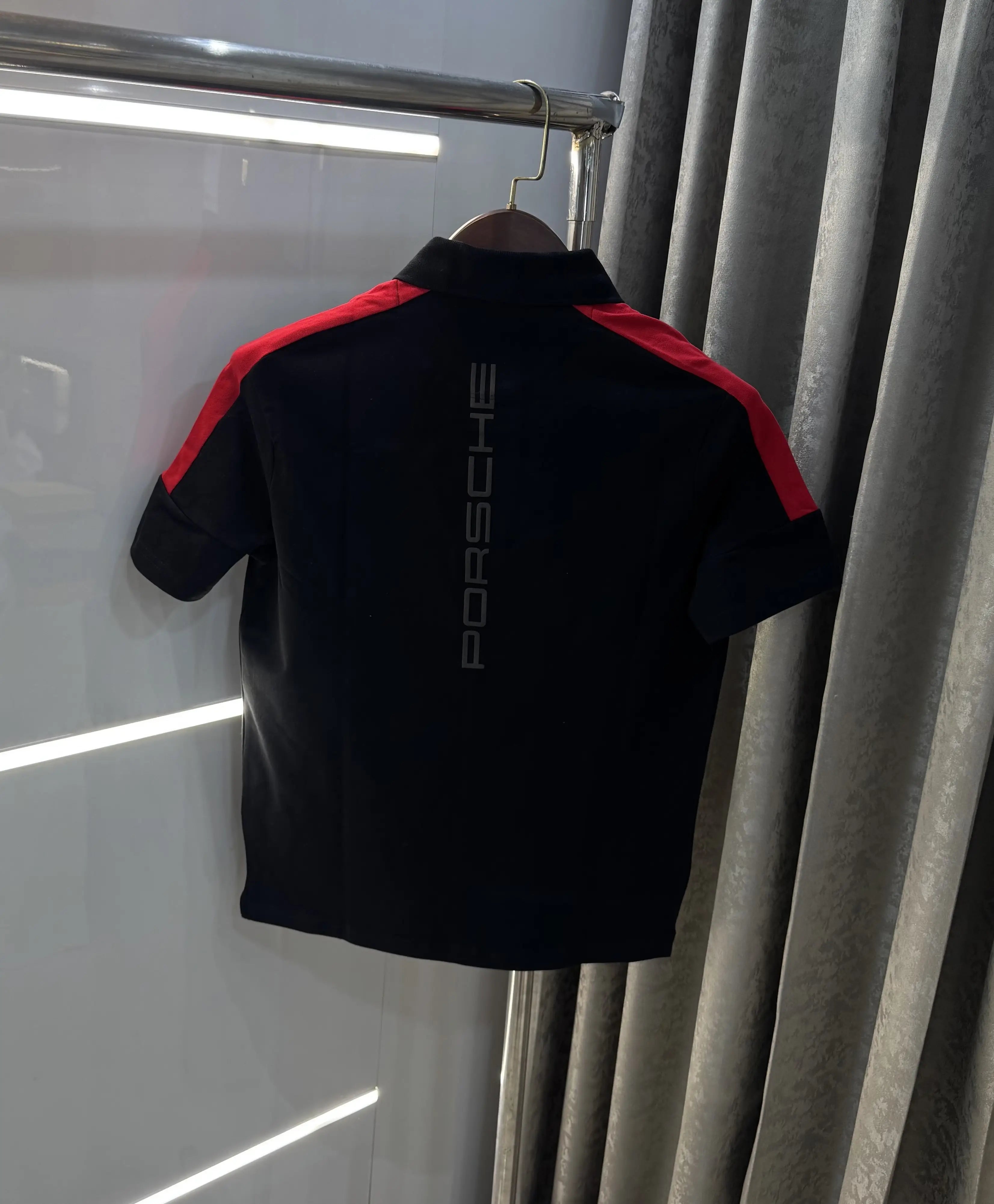 Hug o Bos s Black Porsche Edition Premium Polo T-shirt