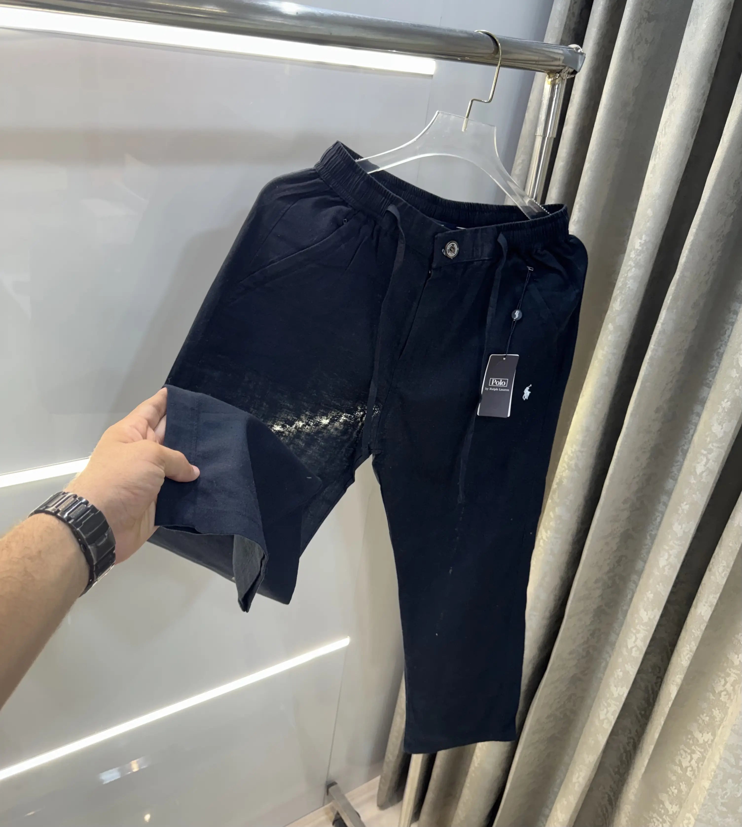 Ralph Lauren Navy Blue Premium Linen Trouser Secondary image