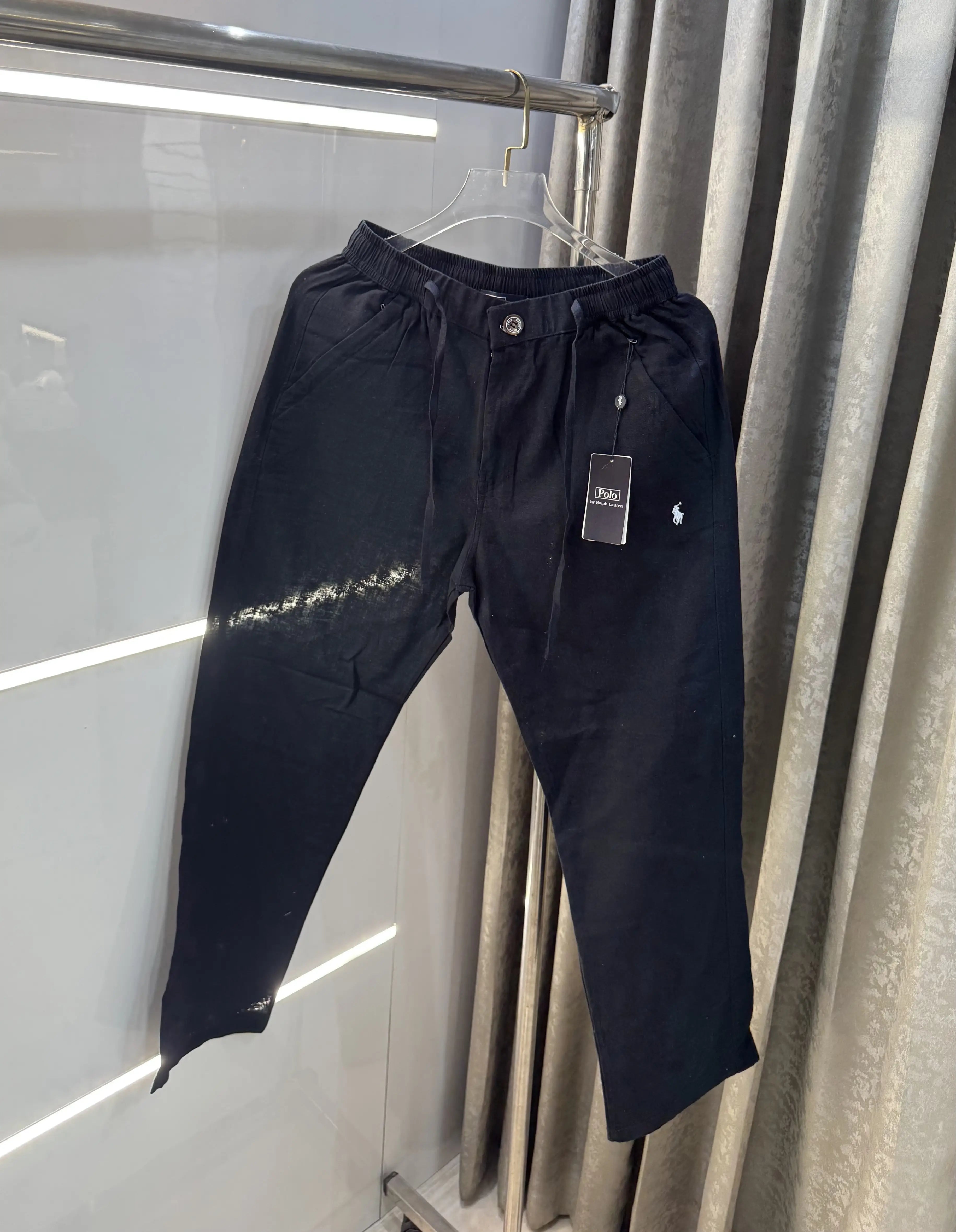 Ralph Lauren Navy Blue Premium Linen Trouser Main image