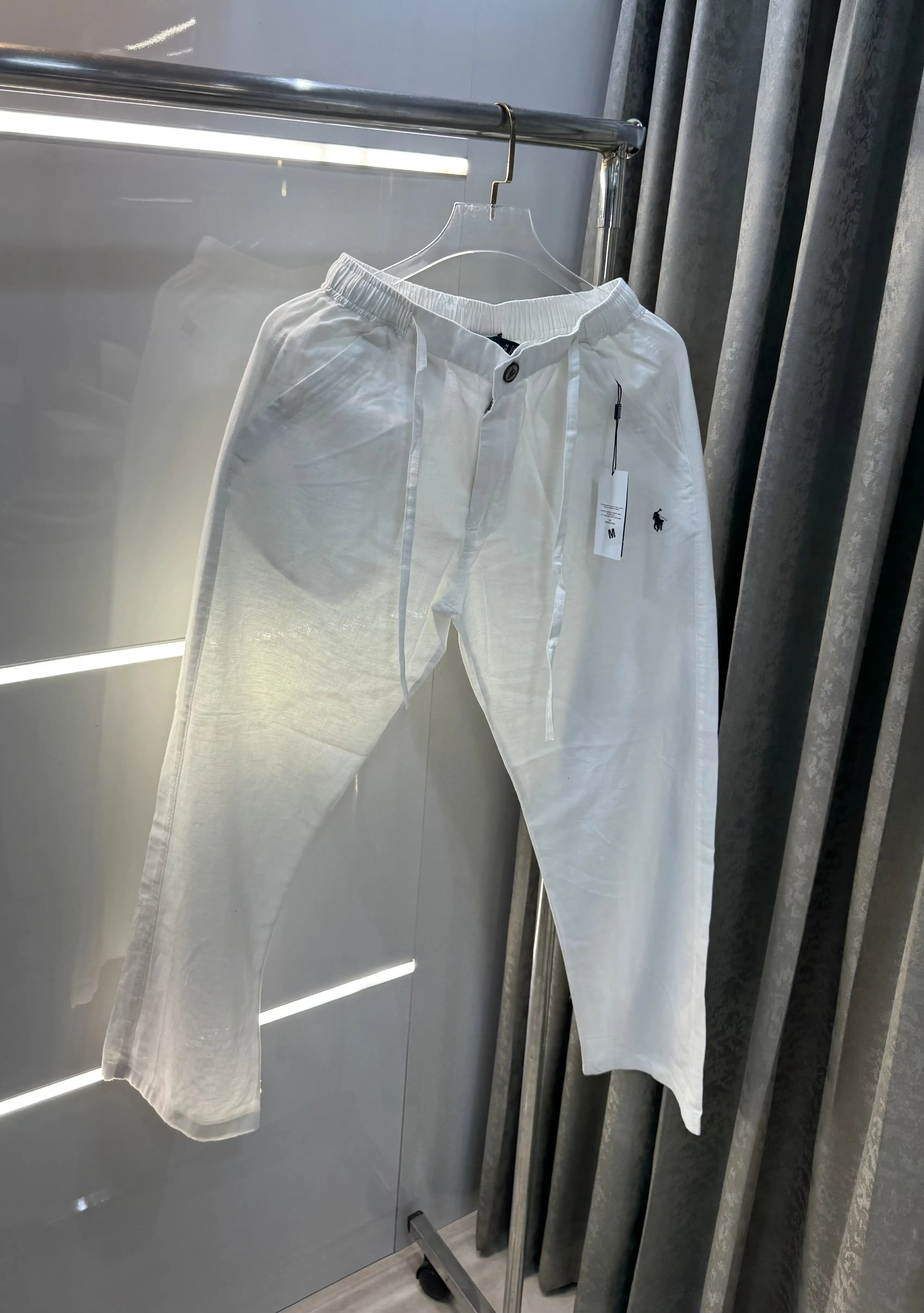 Ralph Lauren White Premium Linen Trouser Secondary image