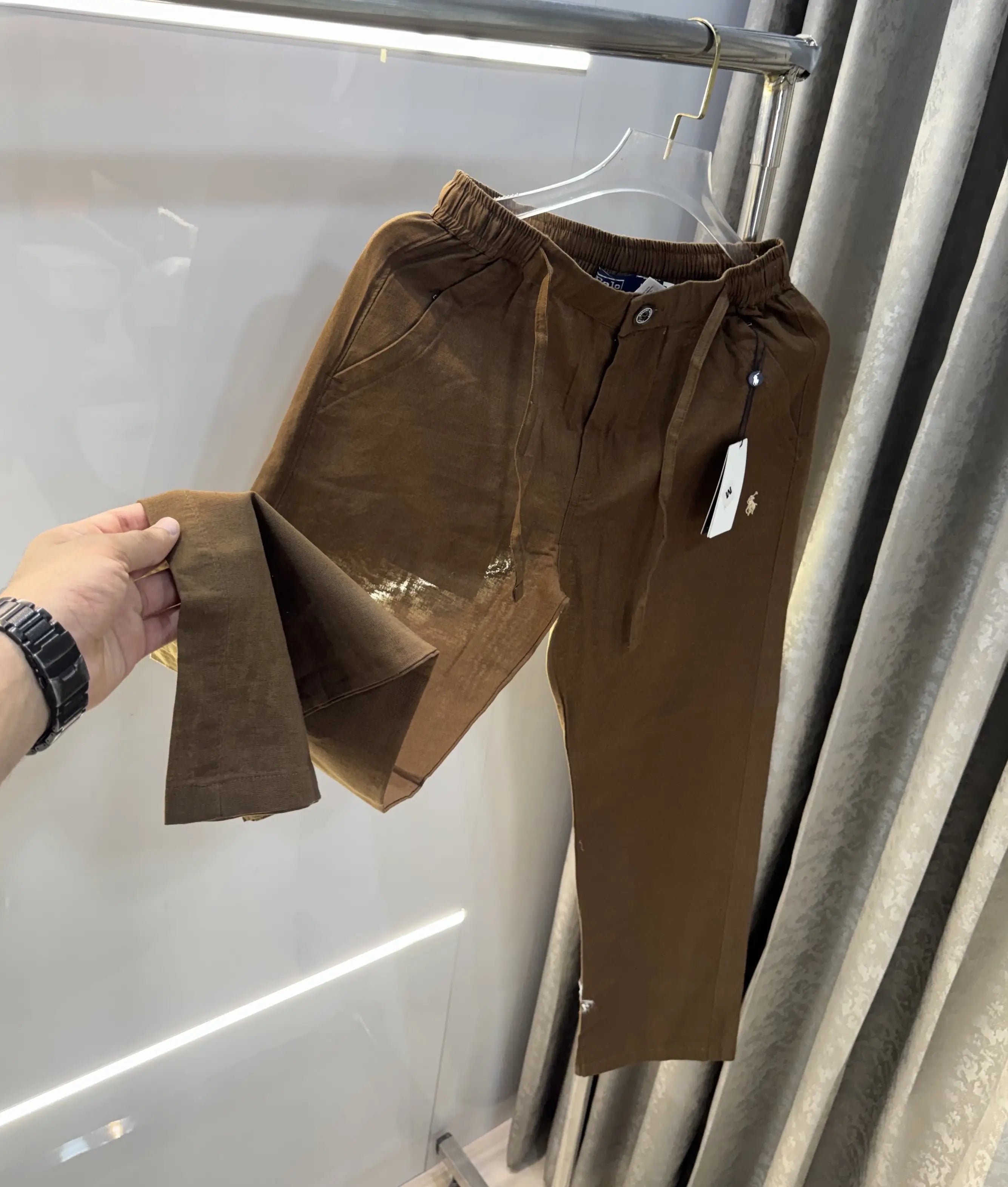 Ralph Lauren Brown Premium Linen Trouser Secondary image