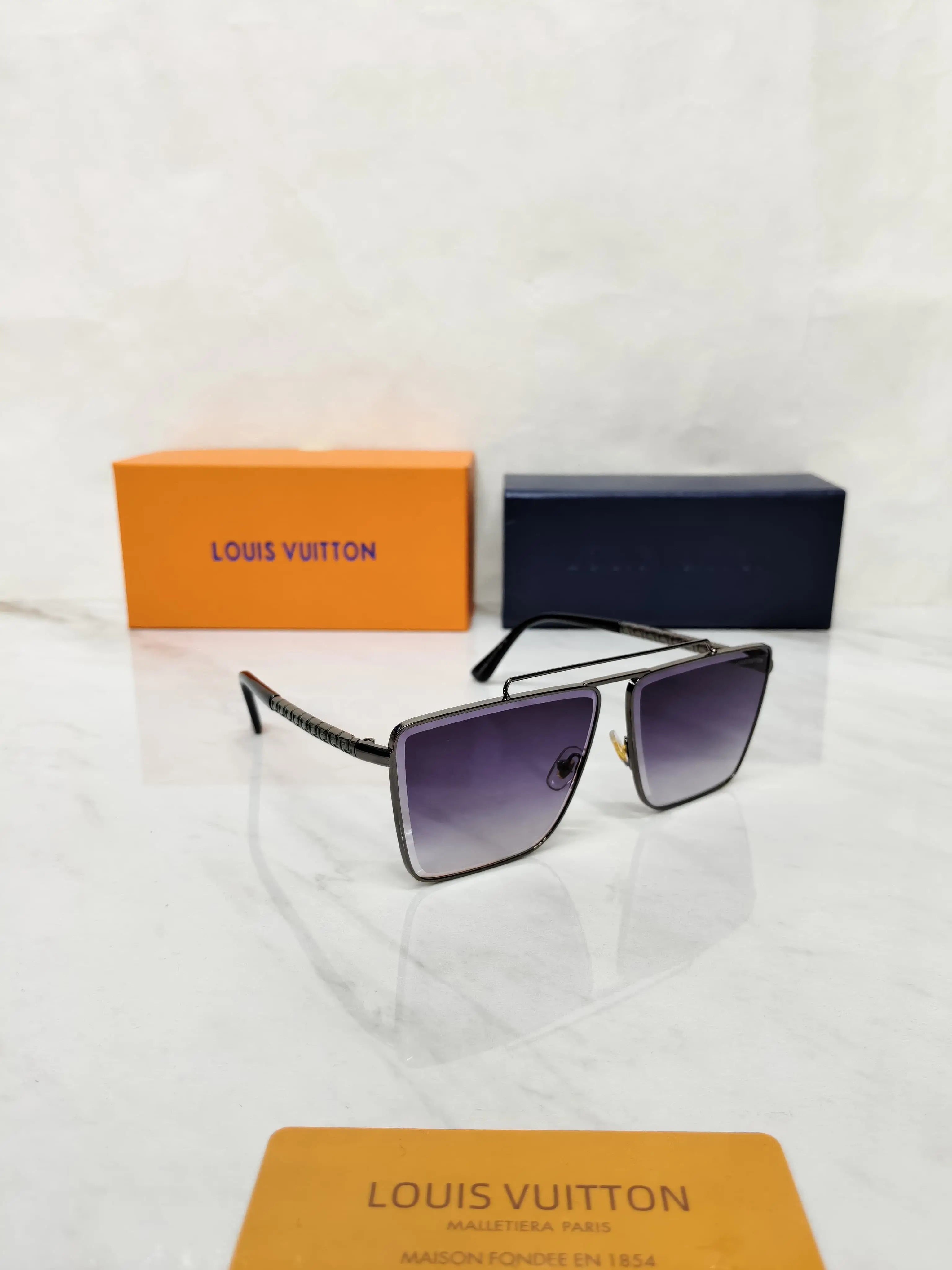 LOUIS VUITTON 35030 GUNMETAL PURPLE GRADIENT