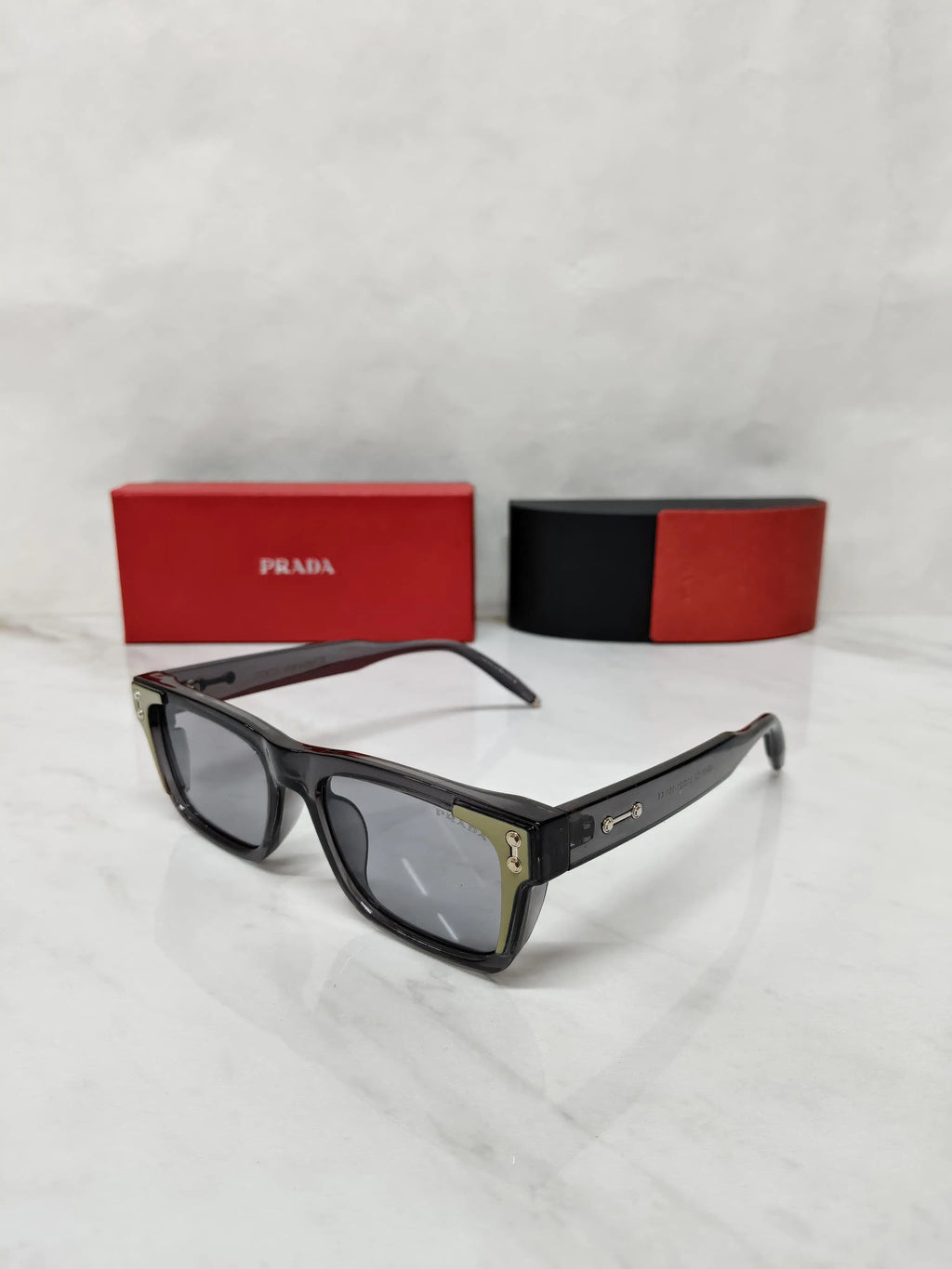 PRADA 5502 CRYSTAL SMOKE GREY METAL