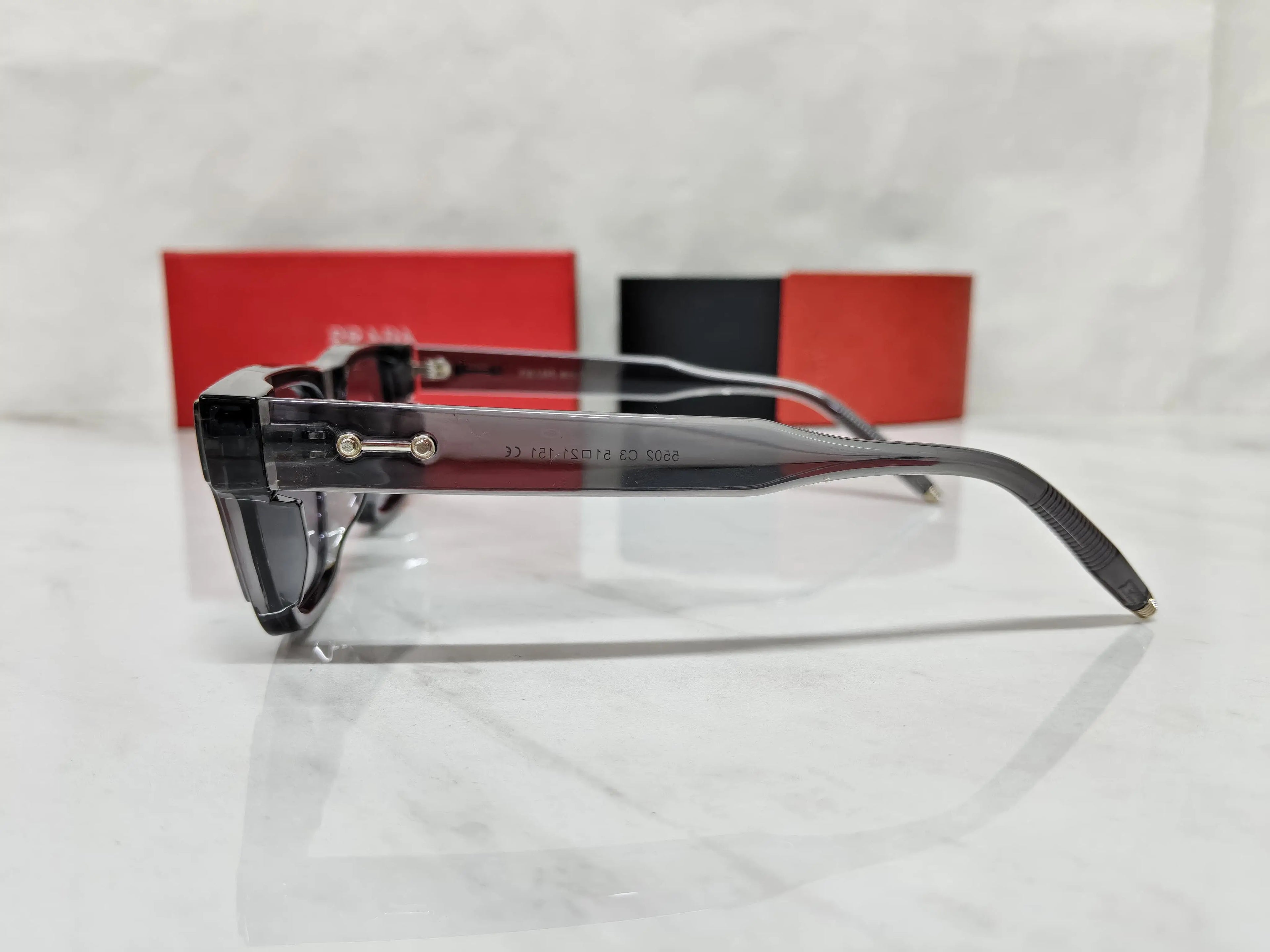 PRADA 5502 CRYSTAL SMOKE GREY METAL