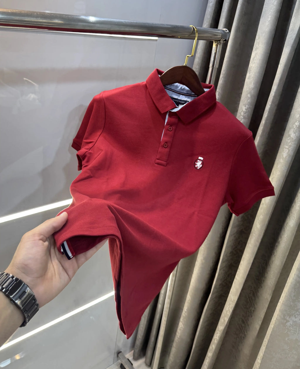Tommy Hilfiger Maroon Premium Polo T-shirt