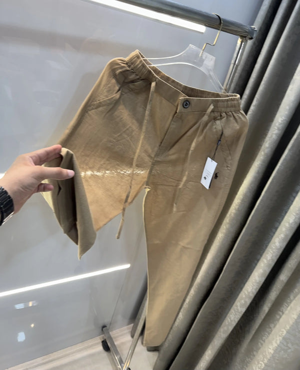 Ralph Lauren Beige Premium Linen Trouser
