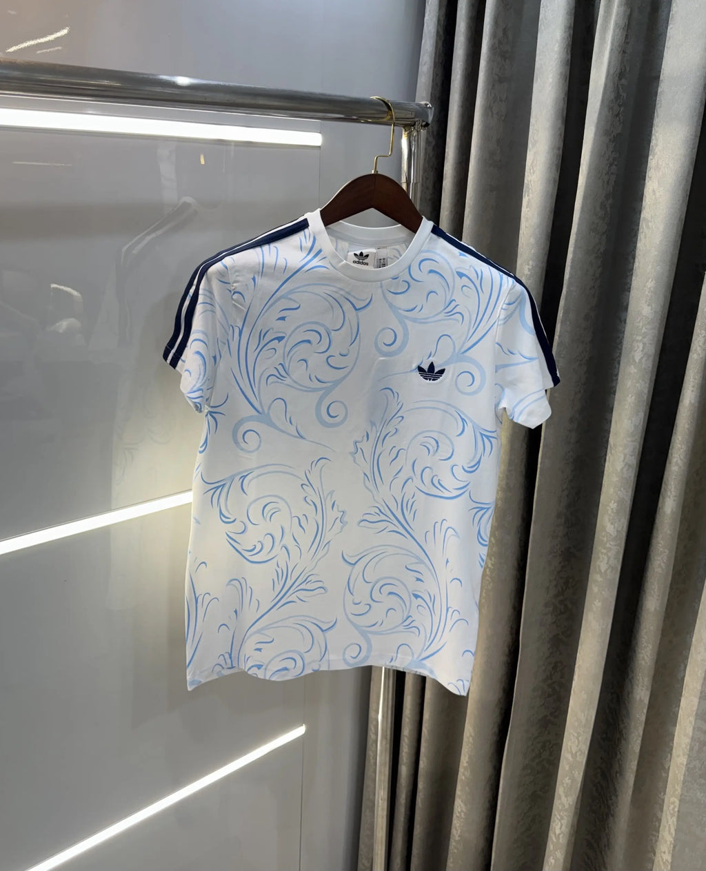 Adidas White Printed Premium Classic T-Shirt