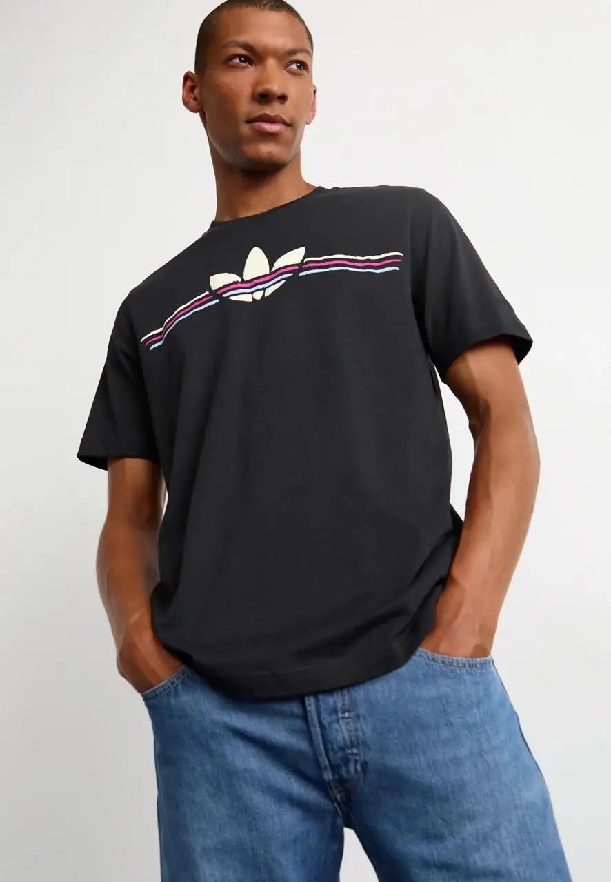 Adidas Black Printed Premium Classic T-Shirt Main image