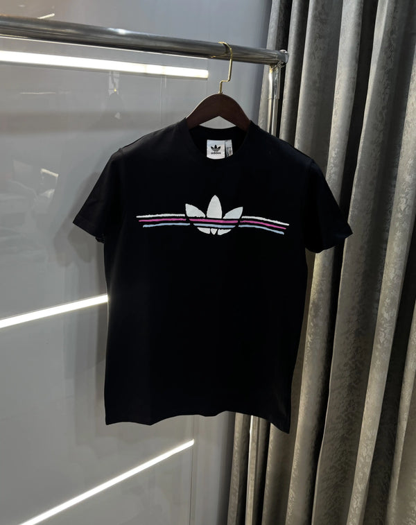 Adidas Black Printed Premium Classic T-Shirt