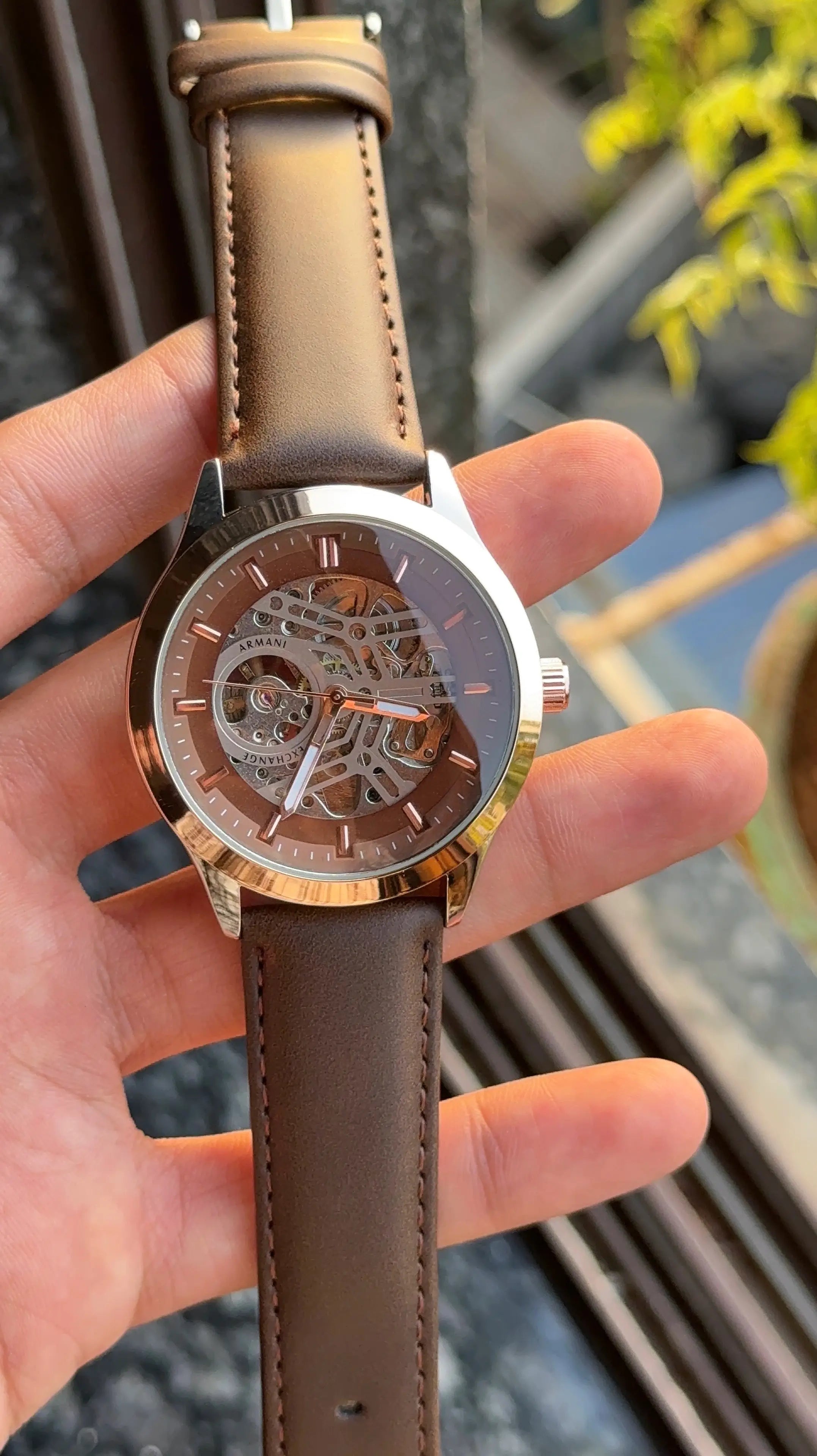 Armani Exchange (A|X) Leather Automatic japan Secondary image