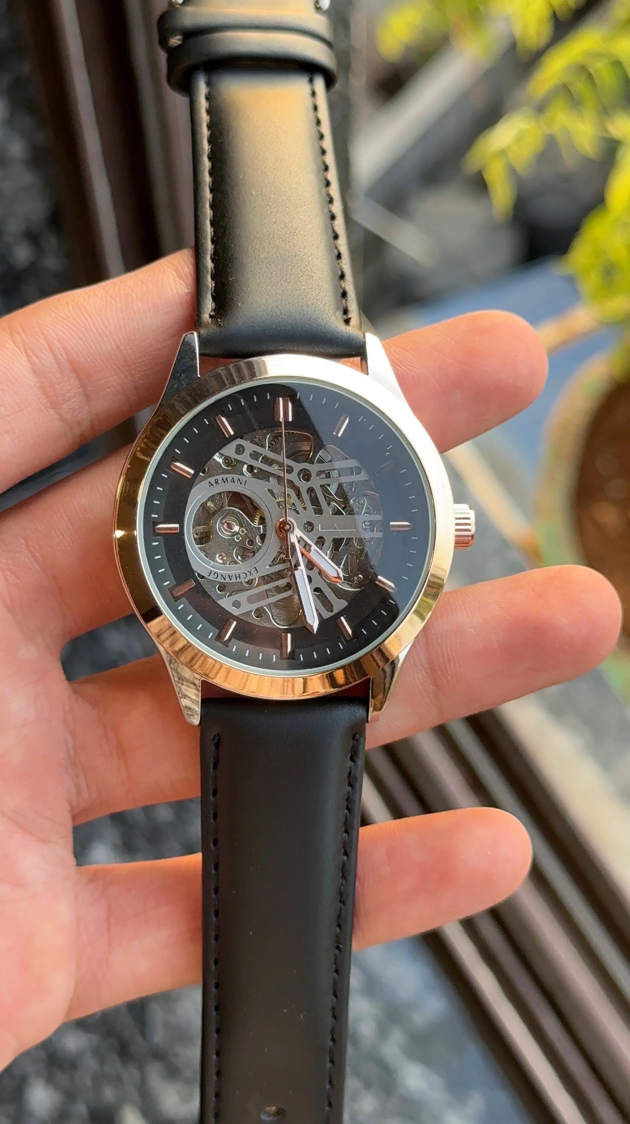 Armani Exchange (A|X) Leather Automatic japan Secondary image