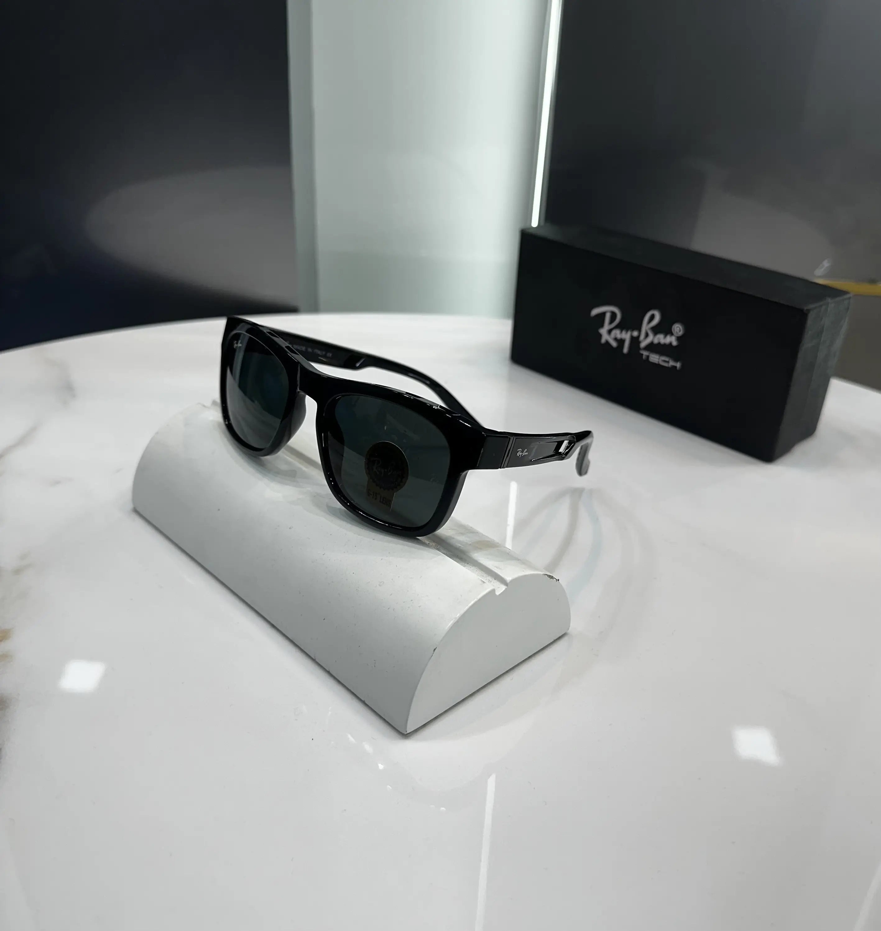 RayBan All Black Glossy Premium Shades 8283 Main image