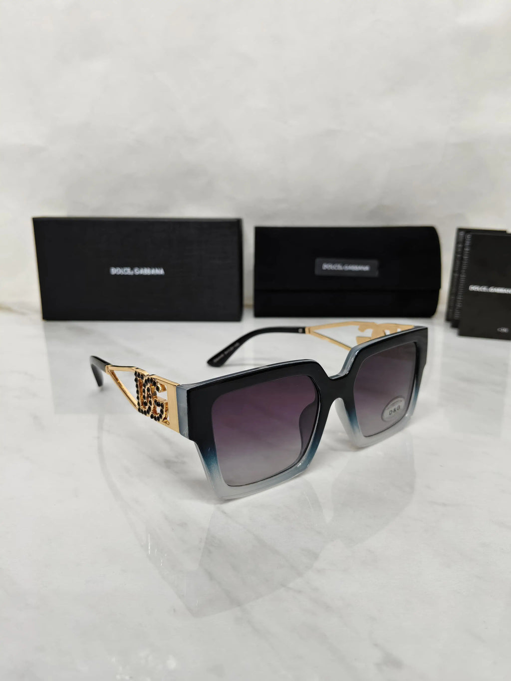 DOLCE & GABBANA 4446 BLACK ICE BLUE GARDIENT