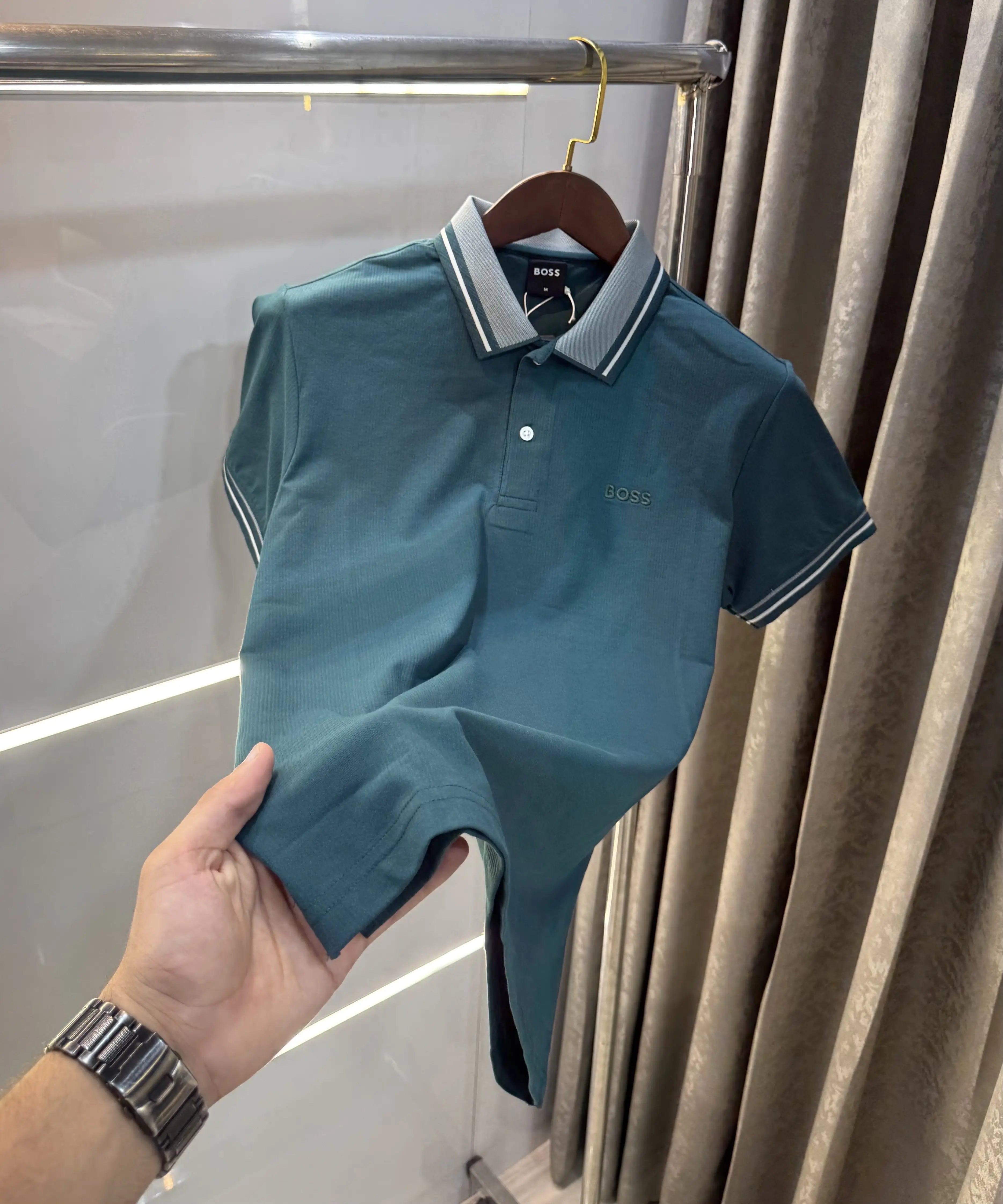 Hugo Boss Bottle Green Embroidery Logo Premium Polo T-shirt Main image