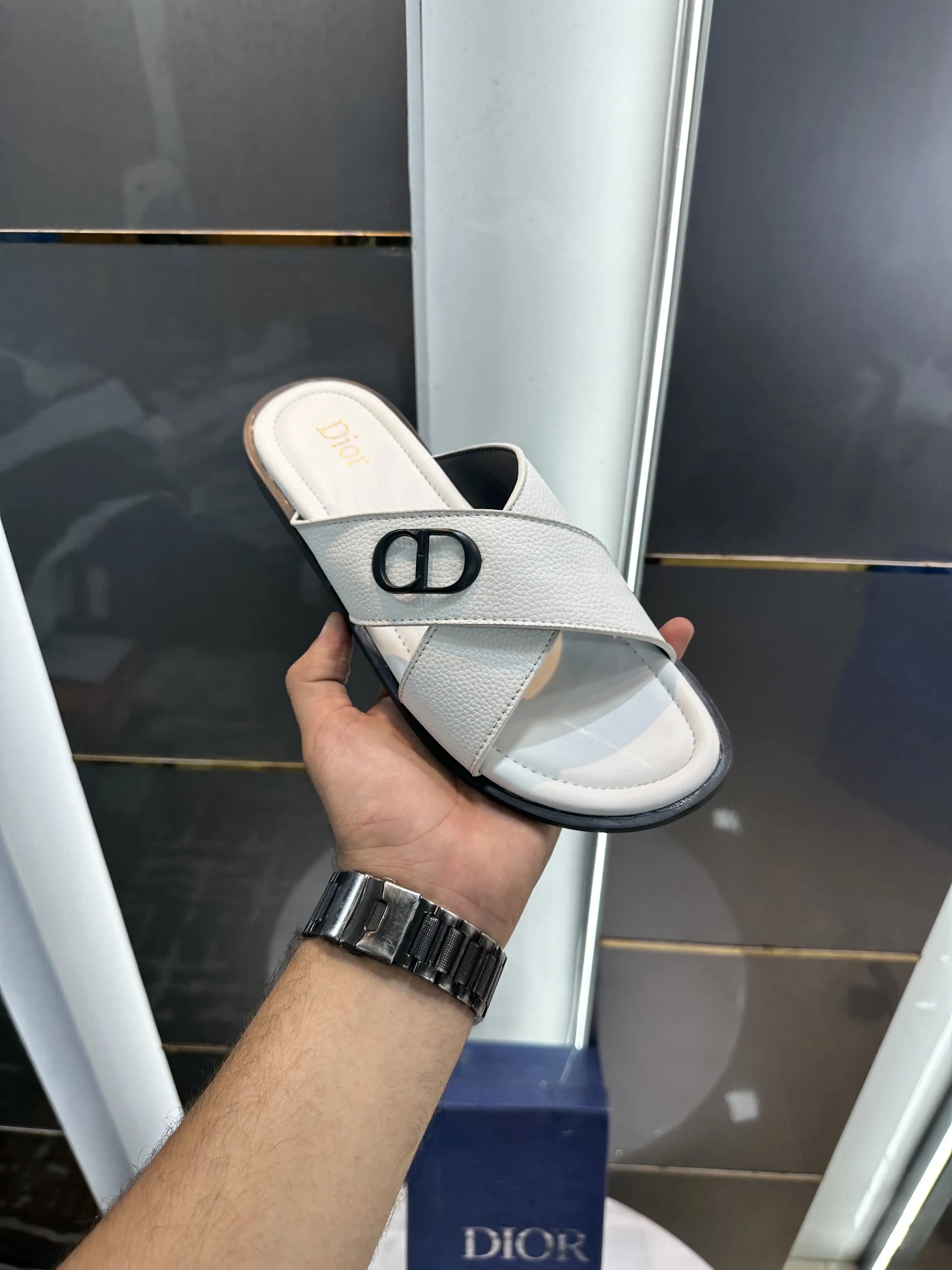 Dior_CD Cross White Premium Slide For Men Secondary image