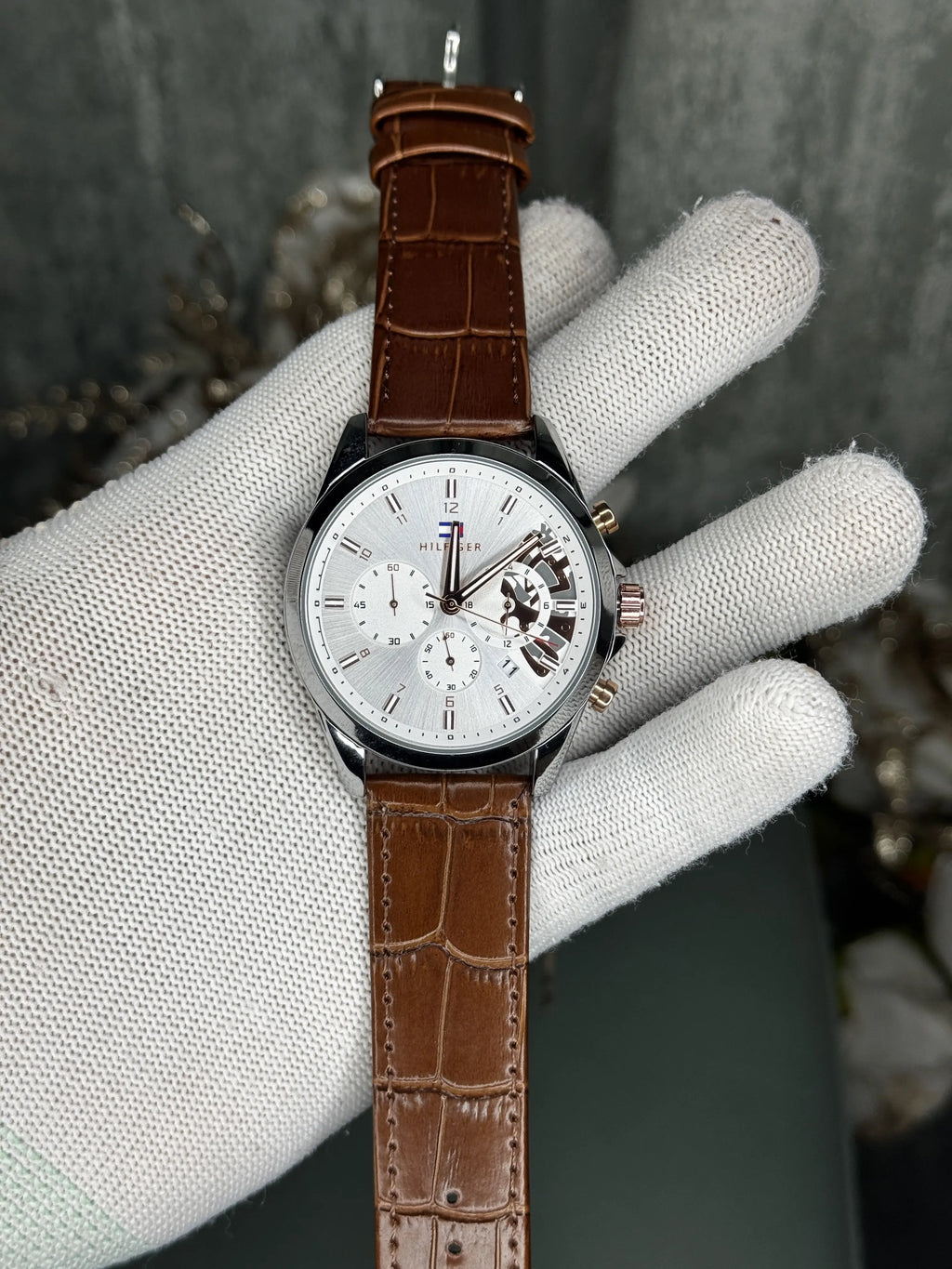Tommy Hilfige r Brown White Premium Chronograph Watch