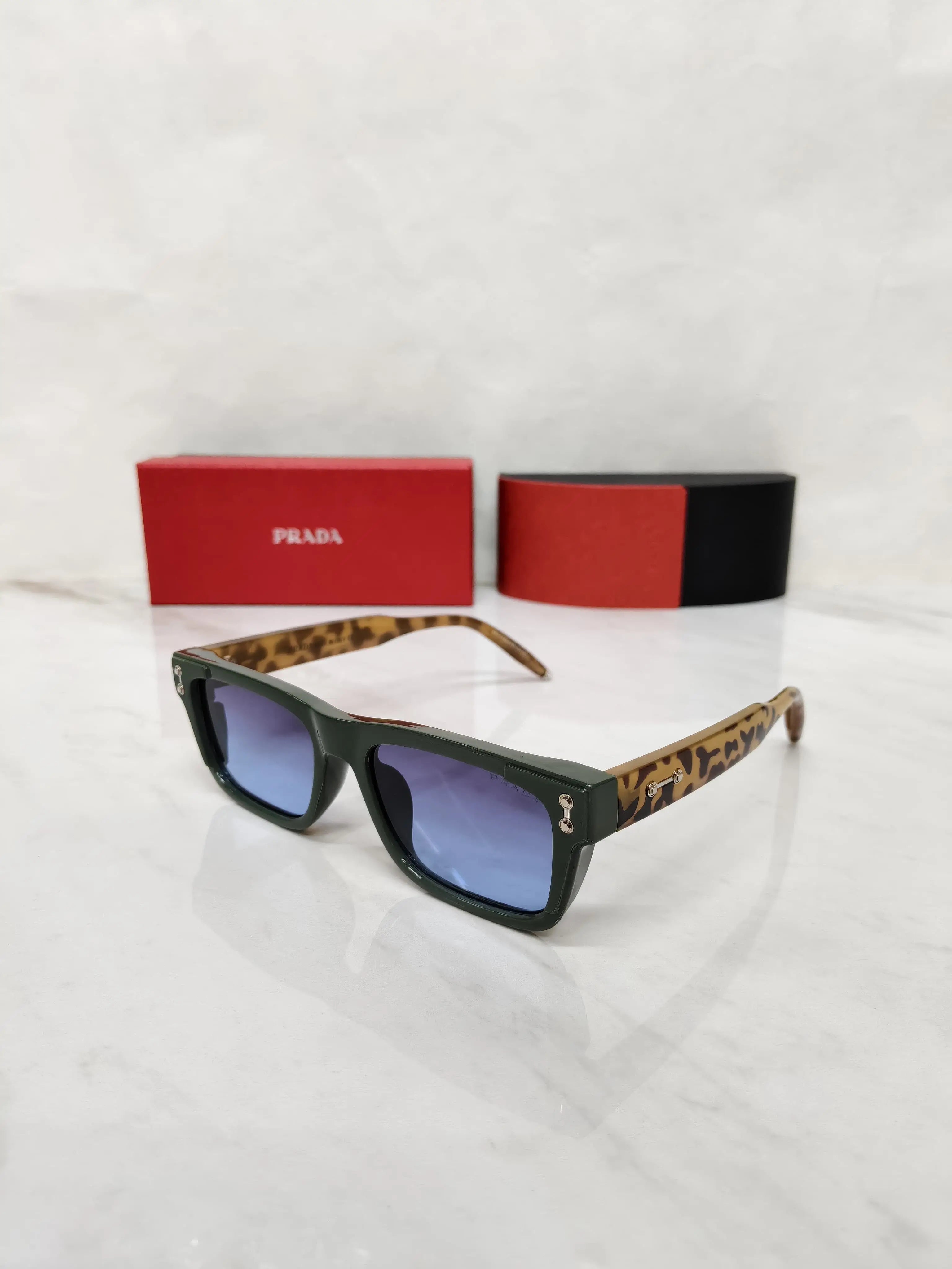 PRADA 5502 OLIVE TORTOISE BLUE FULL METAL BODY AAA QUALITY Main image