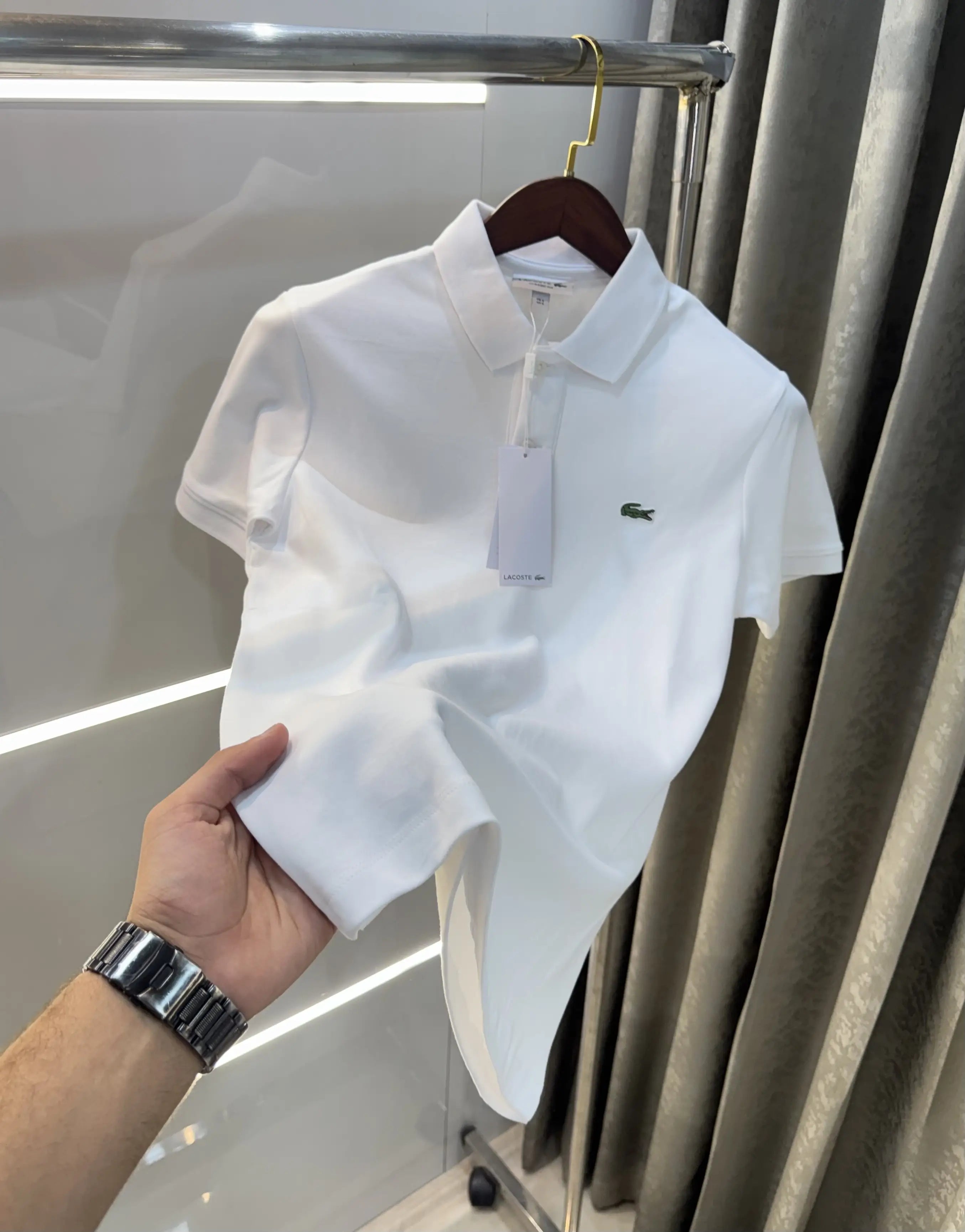 Lacost e White Logo Work Premium Polo T-Shirt Secondary image