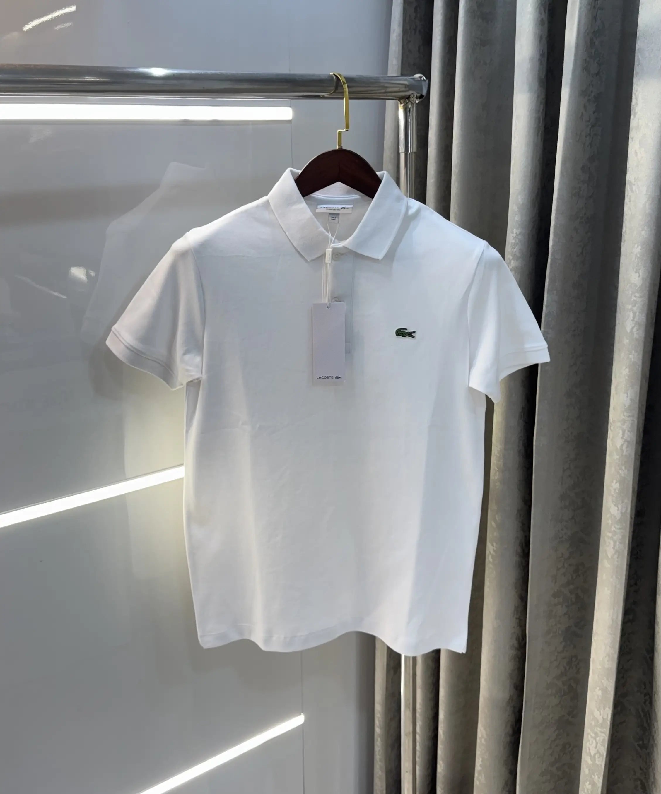 Lacost e White Logo Work Premium Polo T-Shirt
