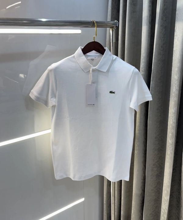 Lacost e White Logo Work Premium Polo T-Shirt
