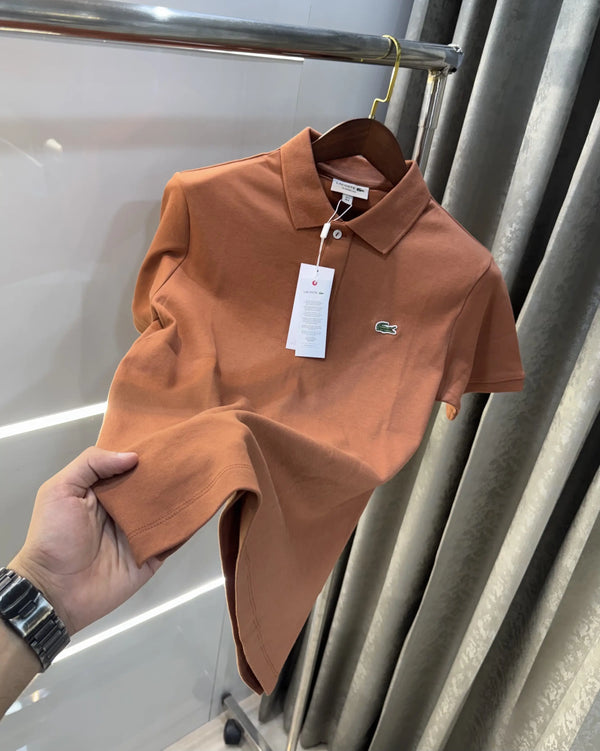 Lacost e Brown Logo Work Premium Polo T-Shirt