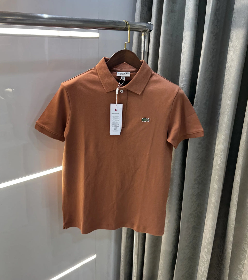 Lacost e Brown Logo Work Premium Polo T-Shirt